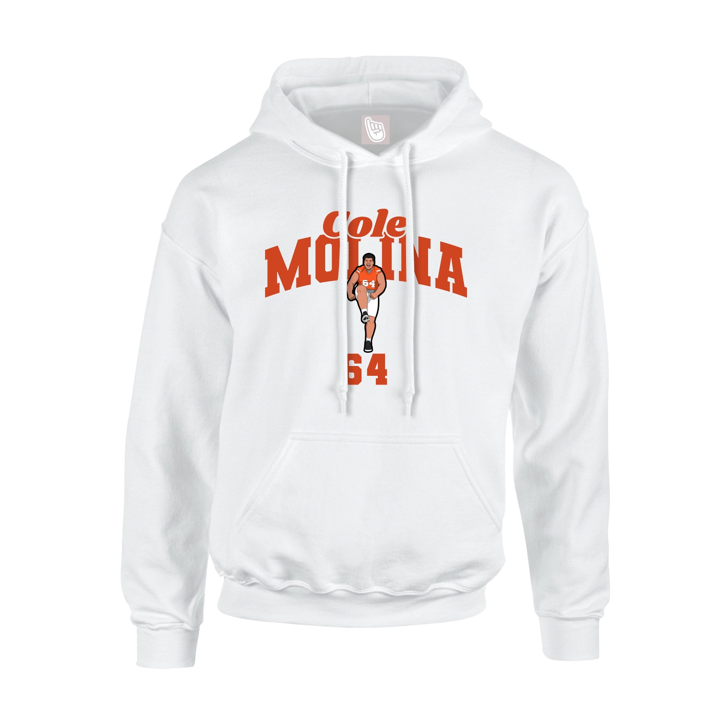 Hoodie — Signature Arch in White