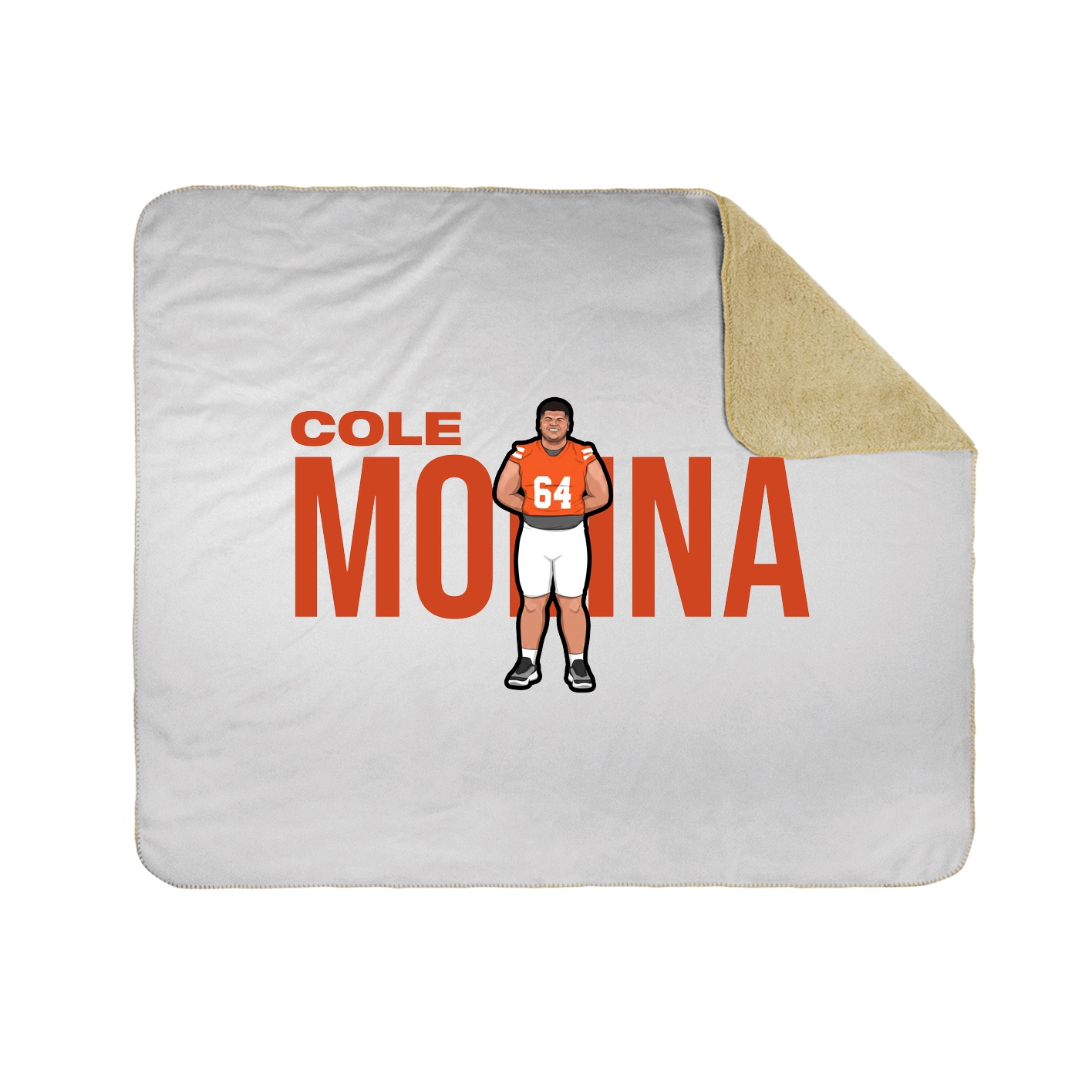 Throw Blanket — Player Name in White