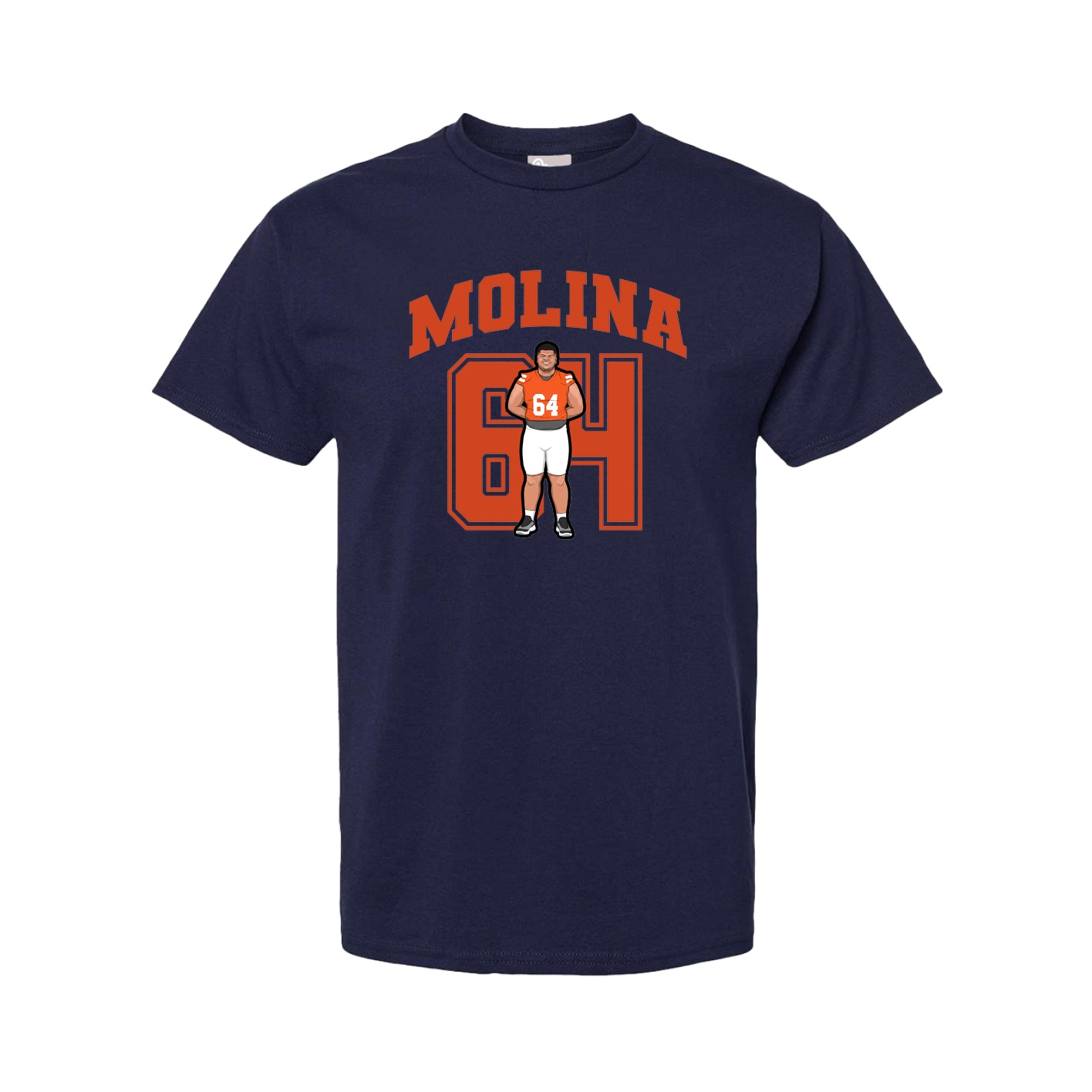 Youth Tee — Number in Navy