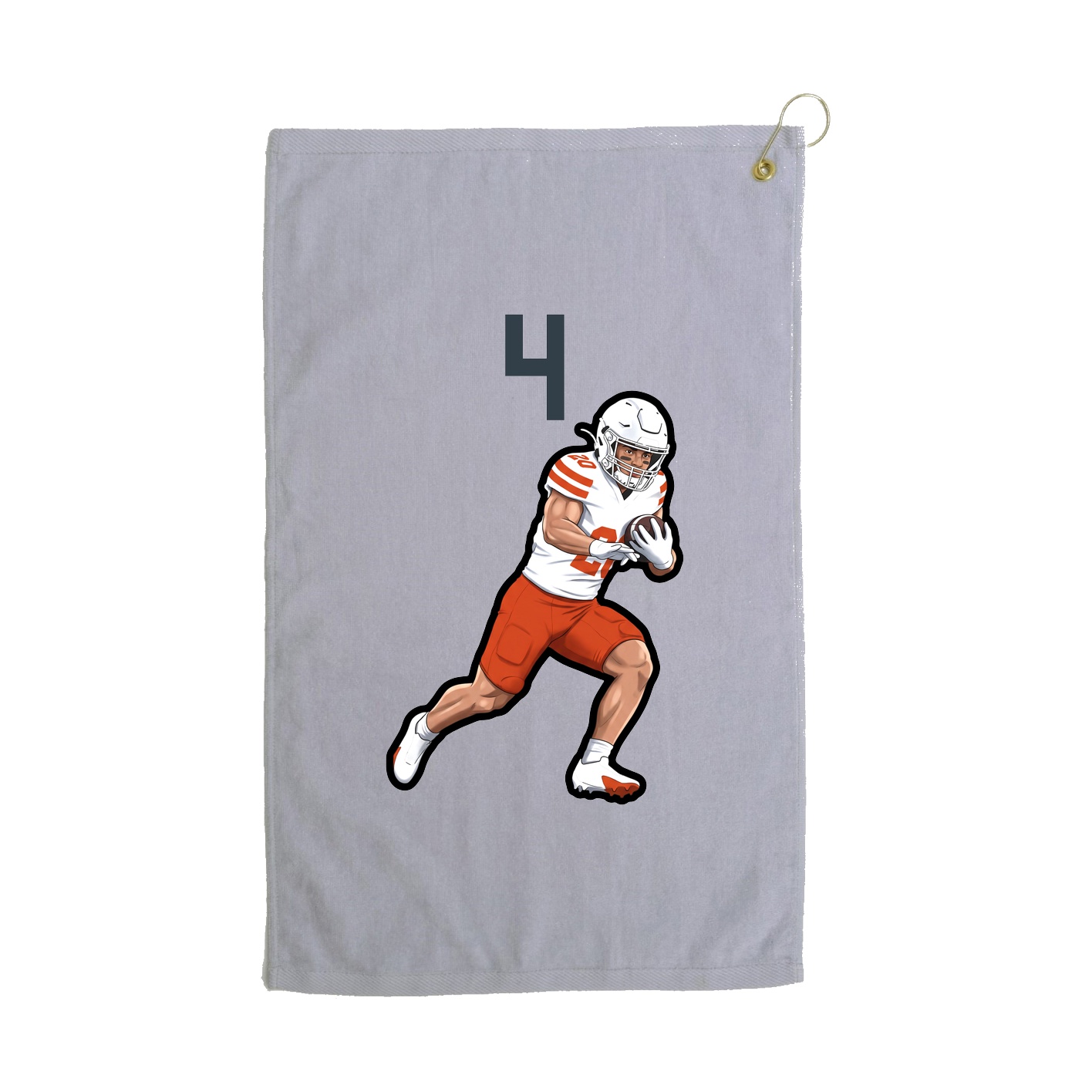 Golf Towel — Number Top in Grey