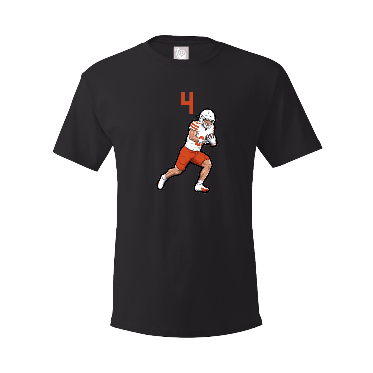 Youth Tee — Number Top in Black