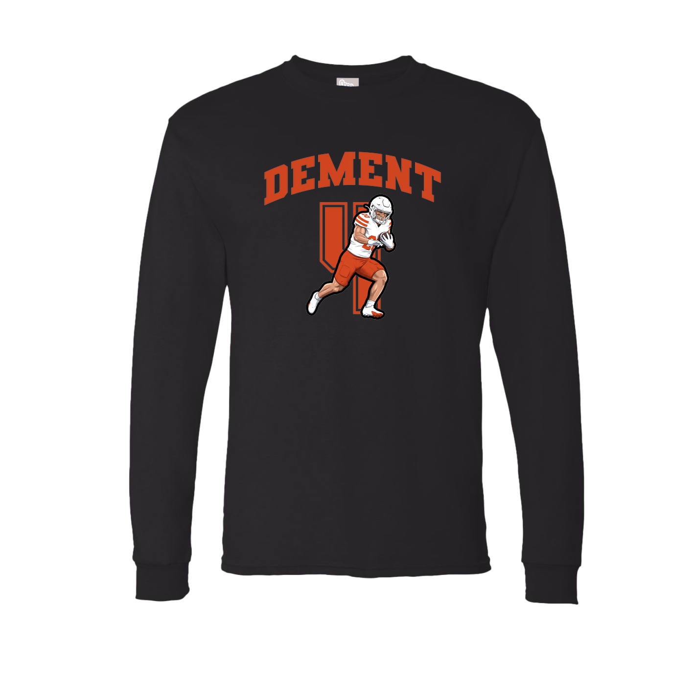 Long Sleeve Tee — Number in Black