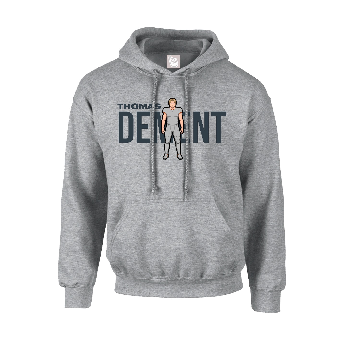 Youth Hoodie — Player Name in Grey