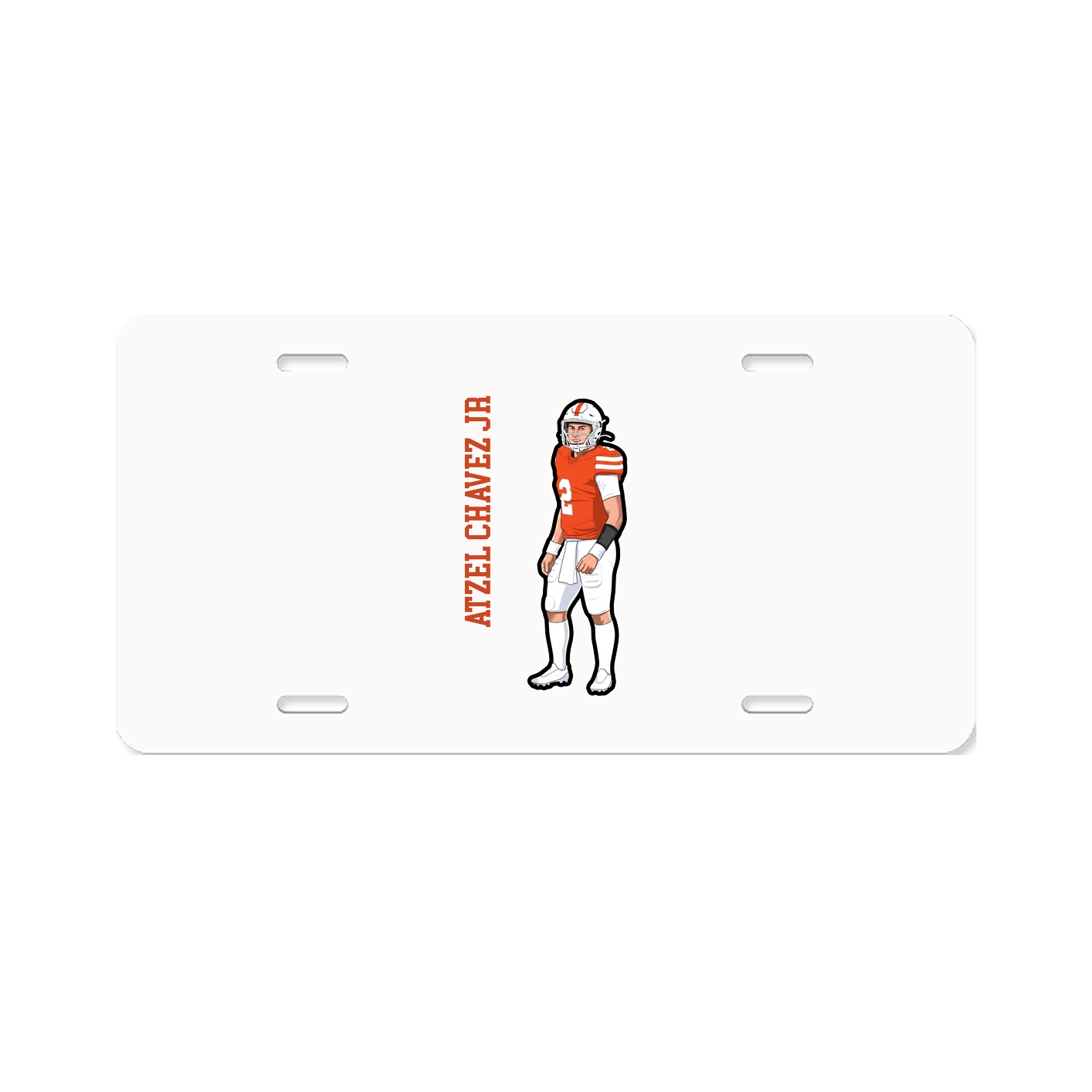 License Plate — Name Vertical in Classic