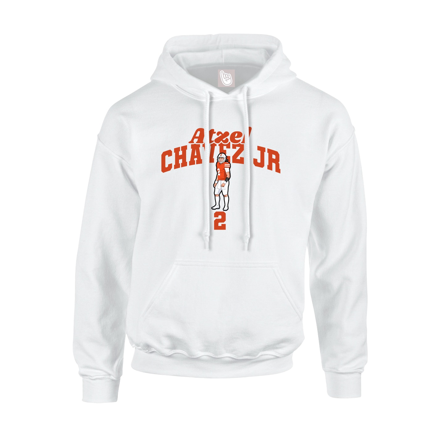Youth Hoodie — Signature Arch in White