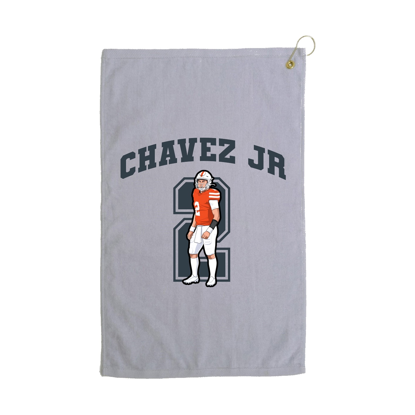 Golf Towel — Number in Grey
