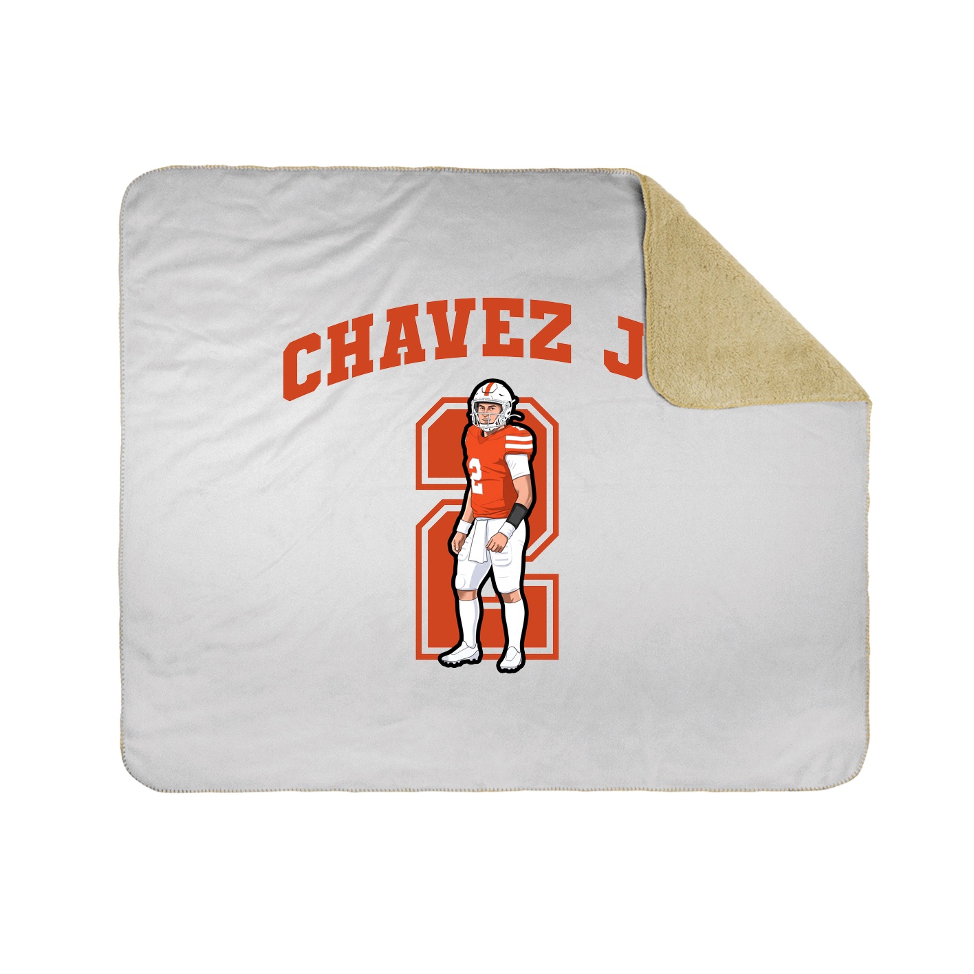 Throw Blanket — Number in White
