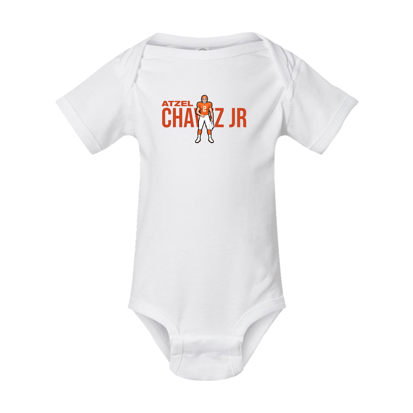 Baby Onesie — Player Name in White
