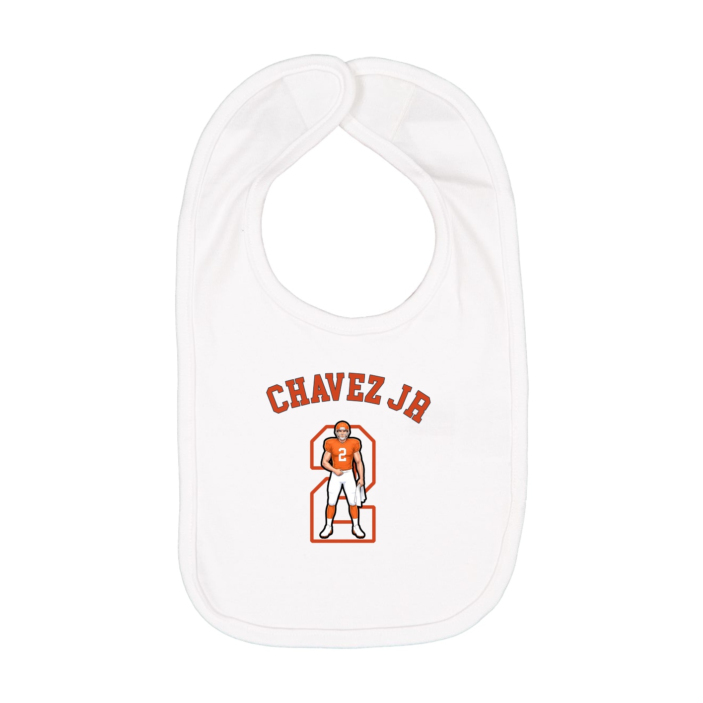 Infant Bib — Shirsey Arch in White