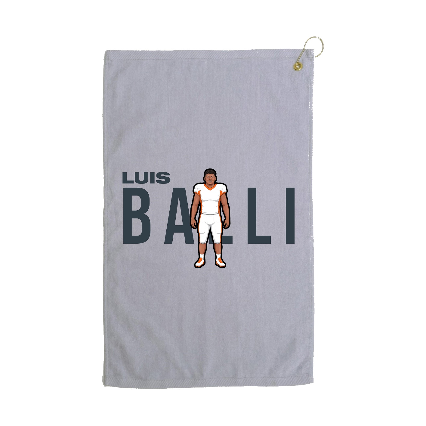 Golf Towel — Player Name in Grey