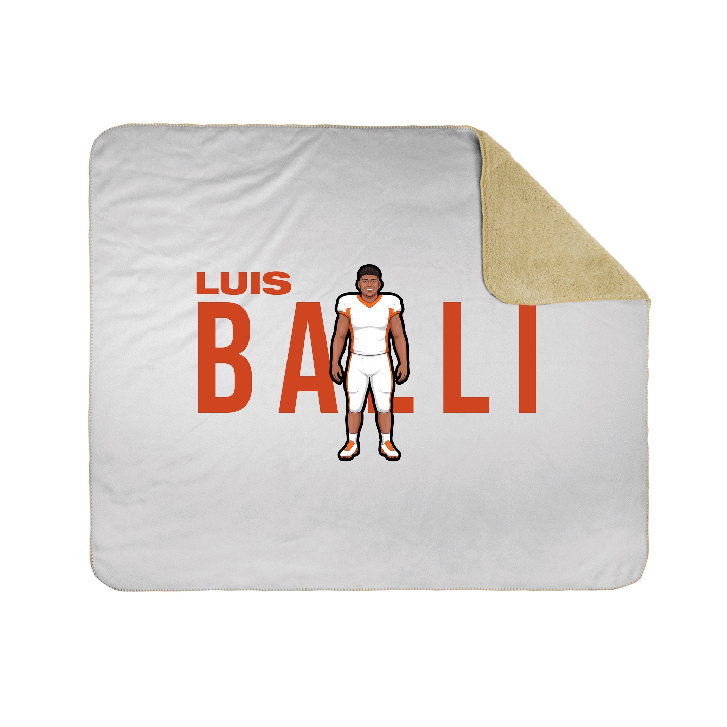 Throw Blanket — Player Name in White