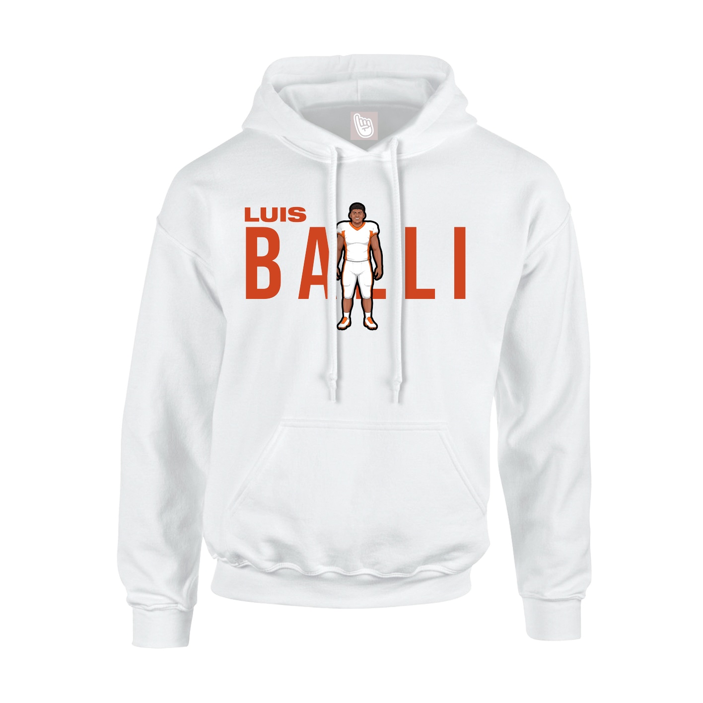 Youth Hoodie — Player Name in White
