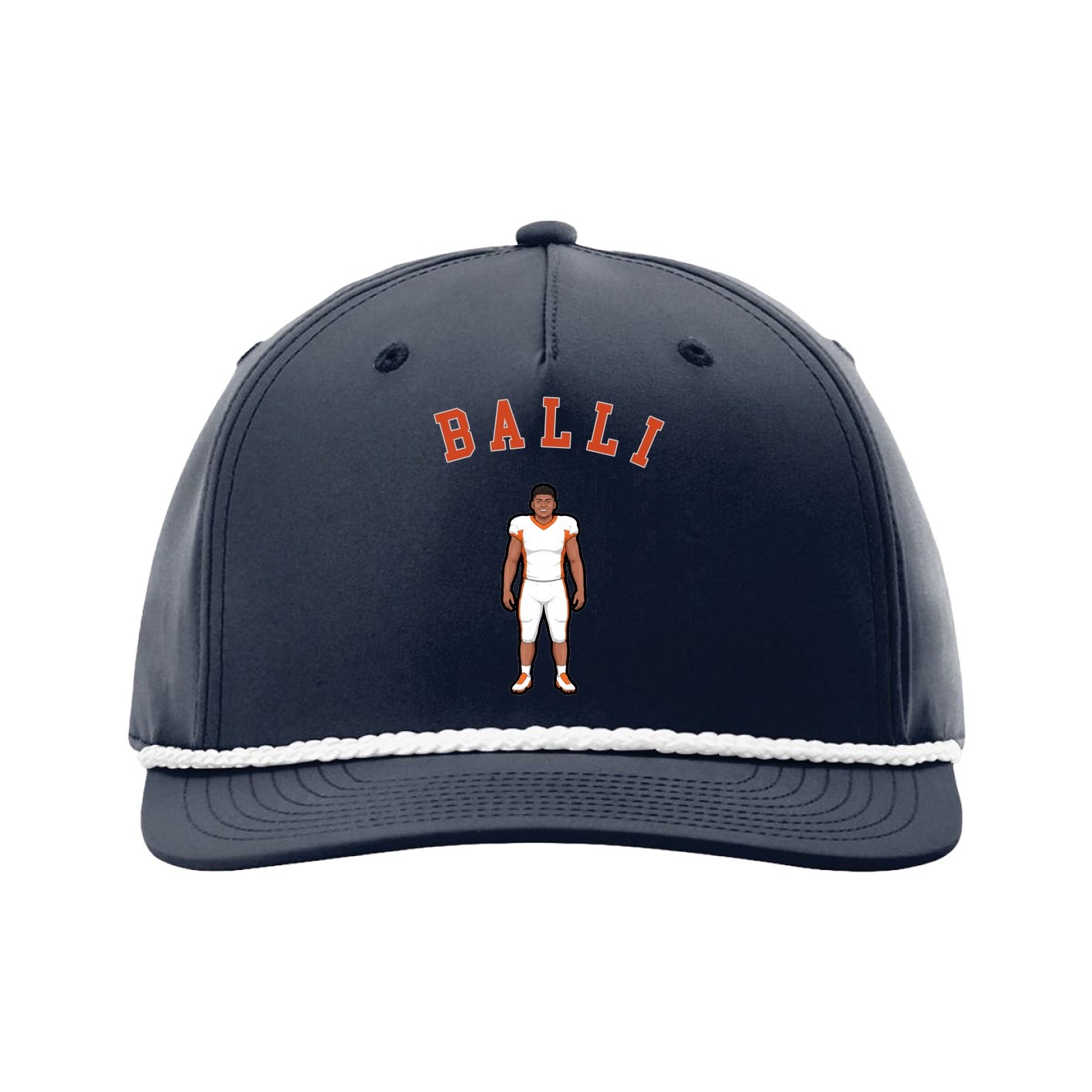 Five-Panel Classic Rope Cap — Shirsey Arch in Navy