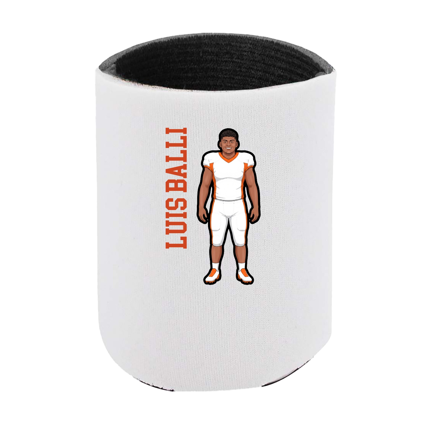Can Holder — Name Vertical in White