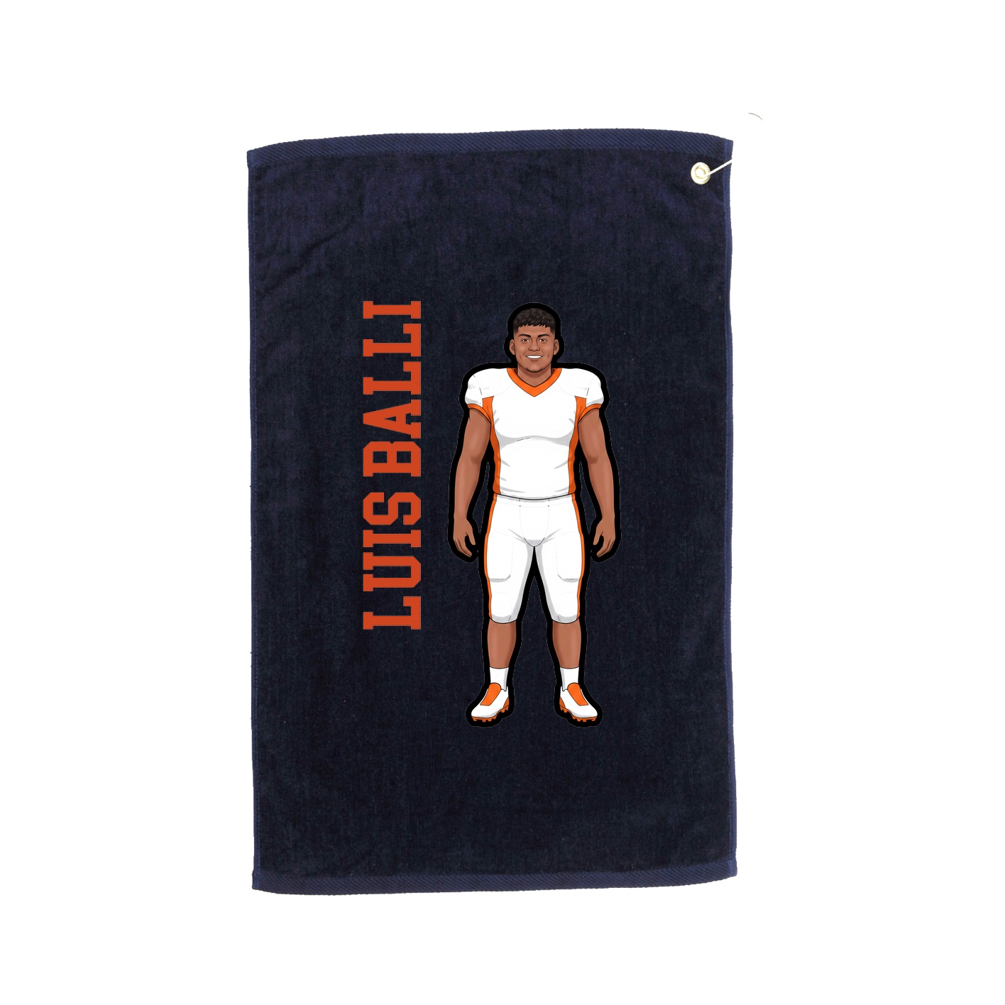 Golf Towel — Name Vertical in Navy