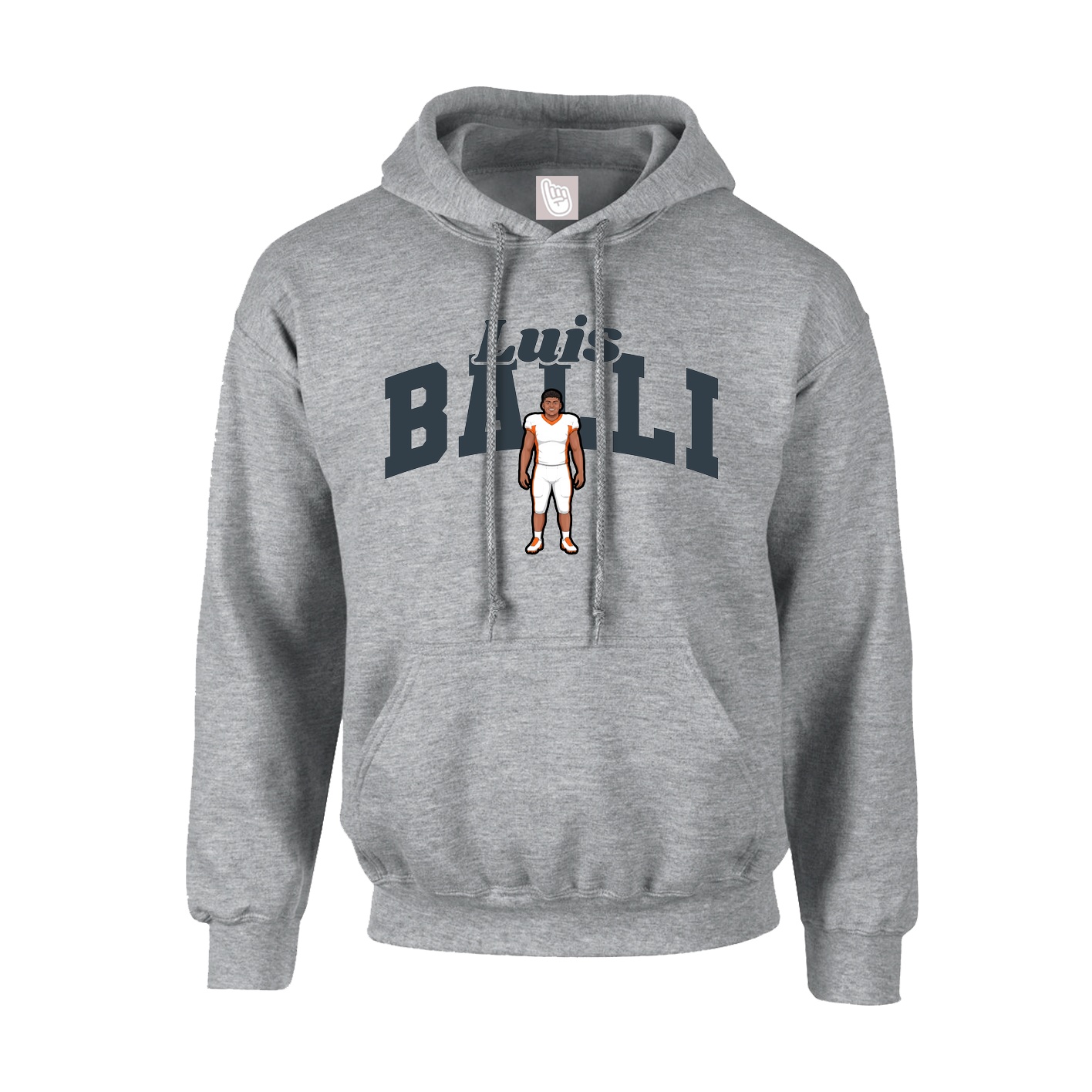 Youth Hoodie — Signature Arch in Grey