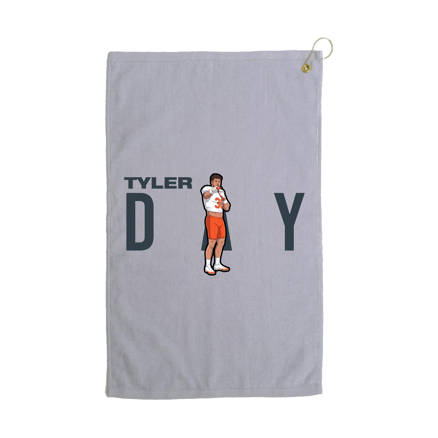 Golf Towel — Player Name in Grey