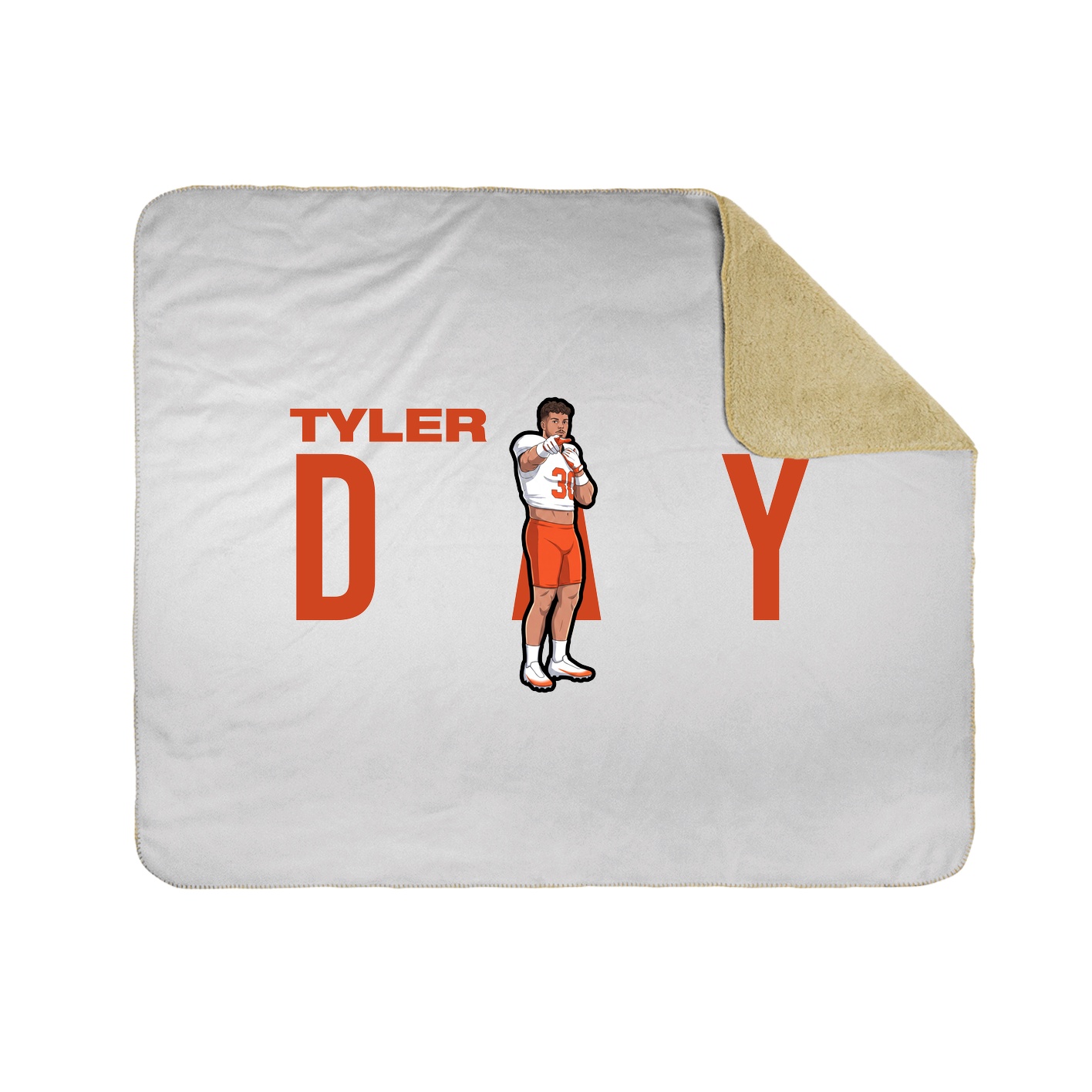 Throw Blanket — Player Name in White
