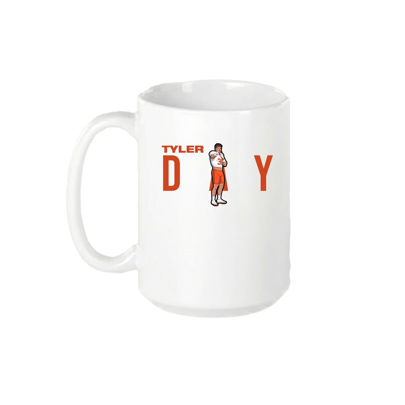 15oz Coffee Mug — Player Name in White