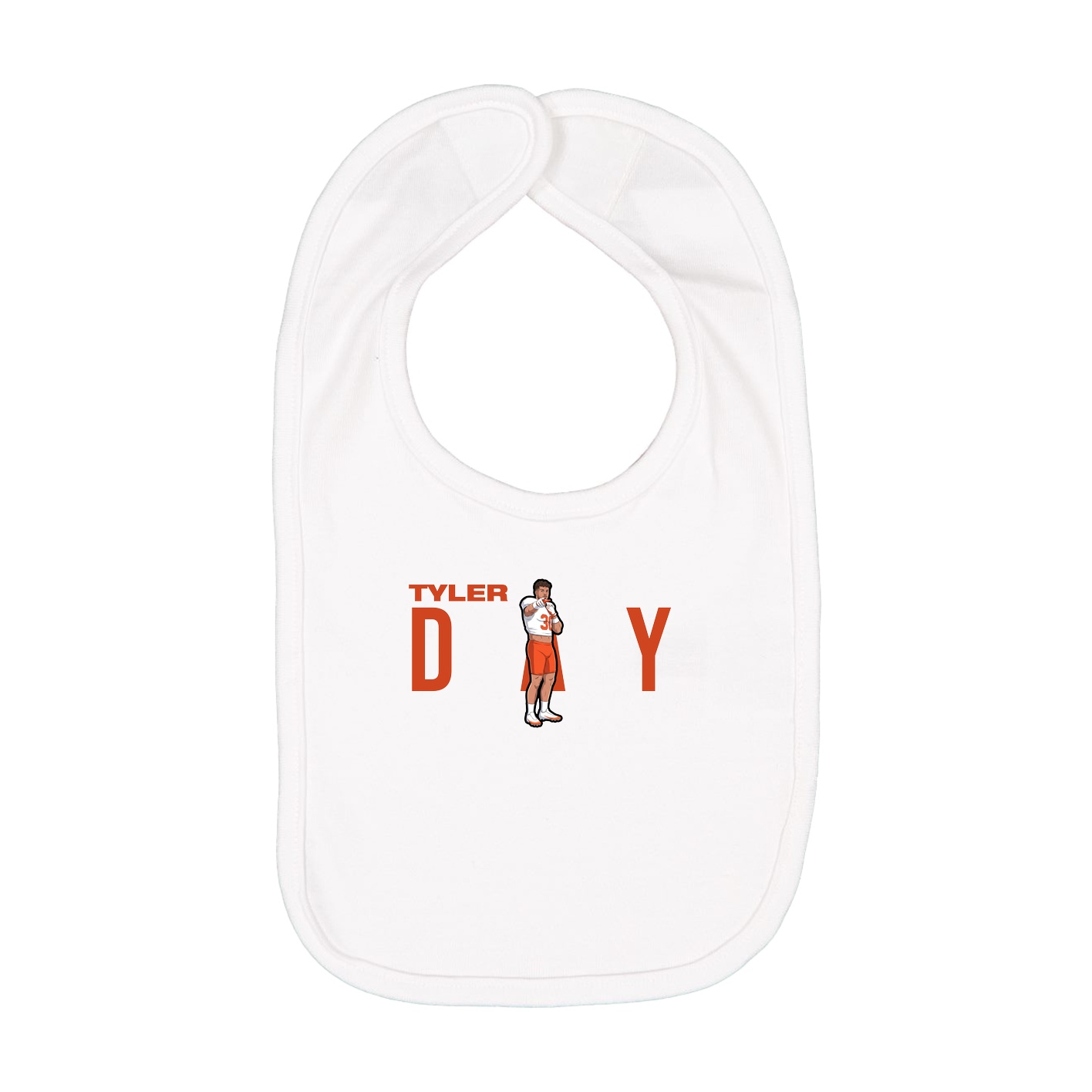 Infant Bib — Player Name in White