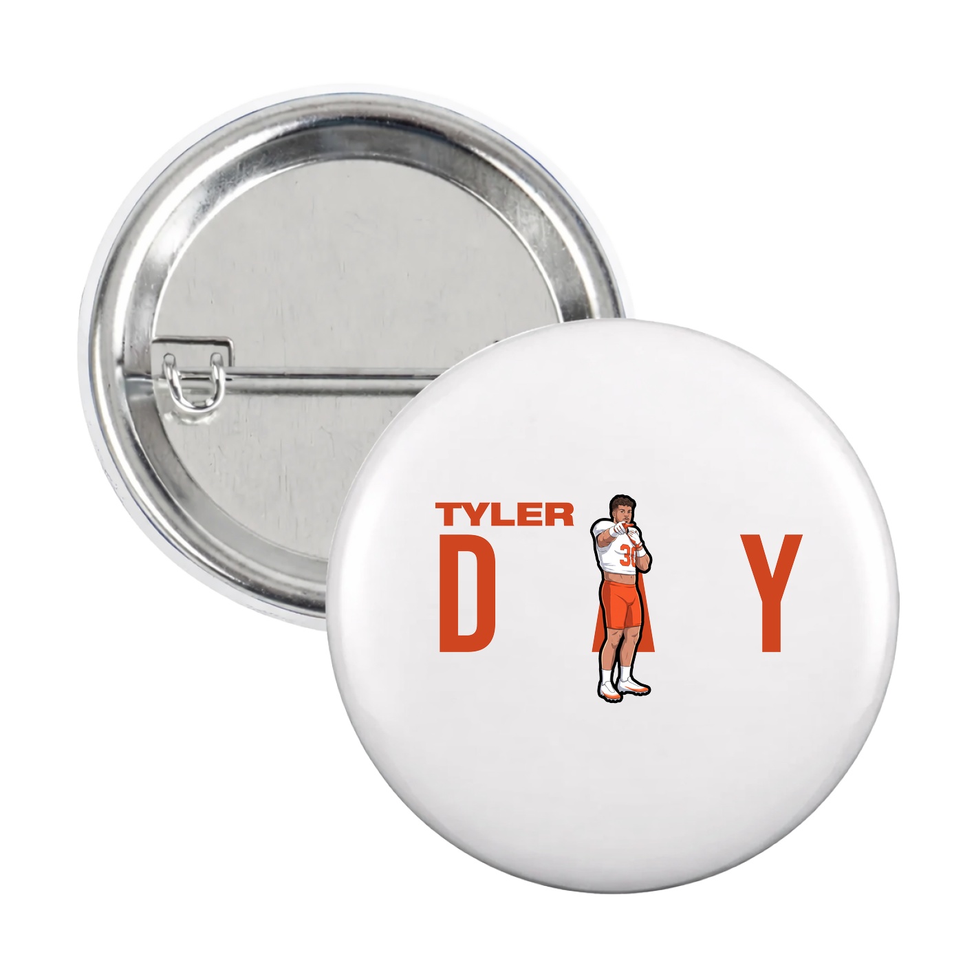 Game Day Button — Player Name in White