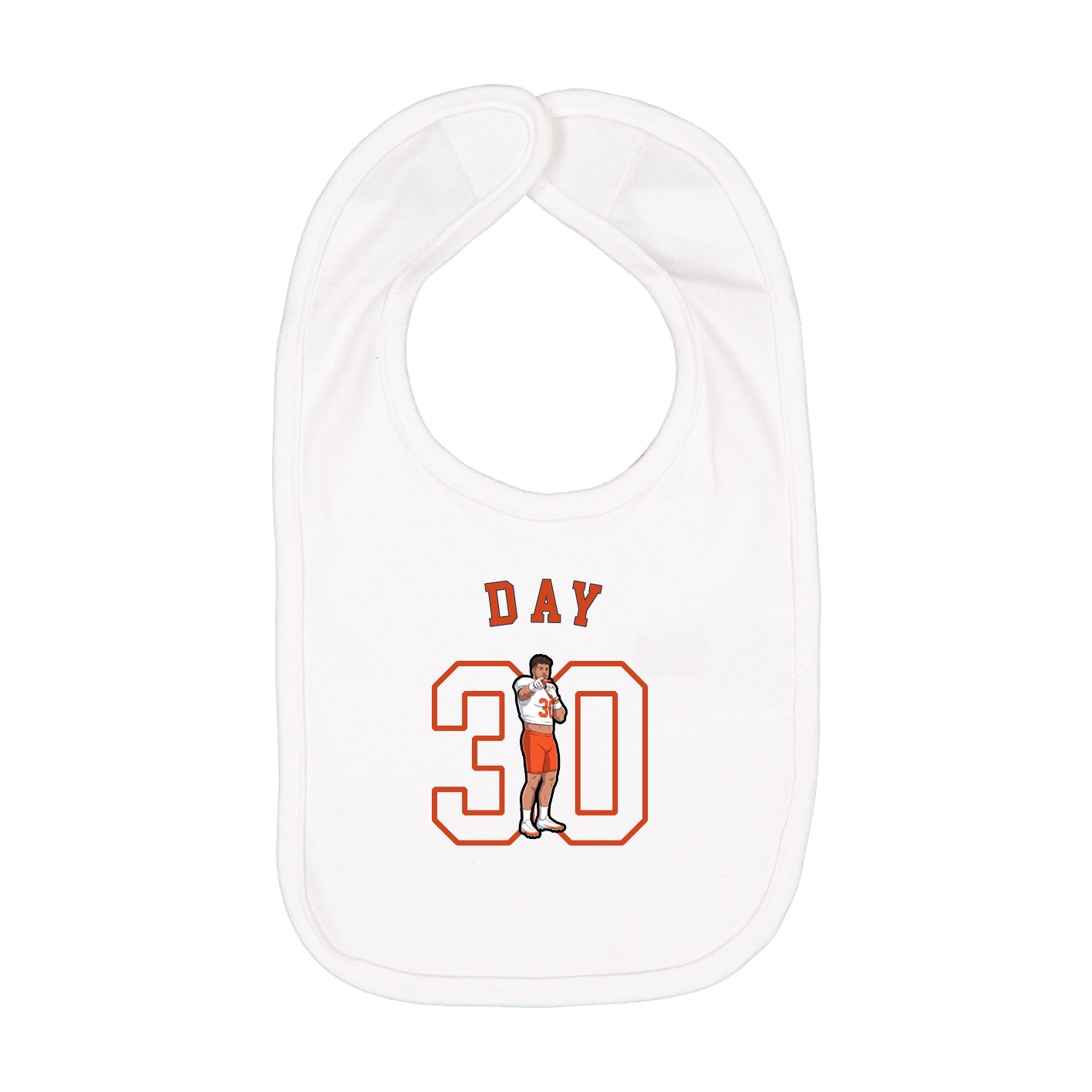 Infant Bib — Shirsey Arch in White