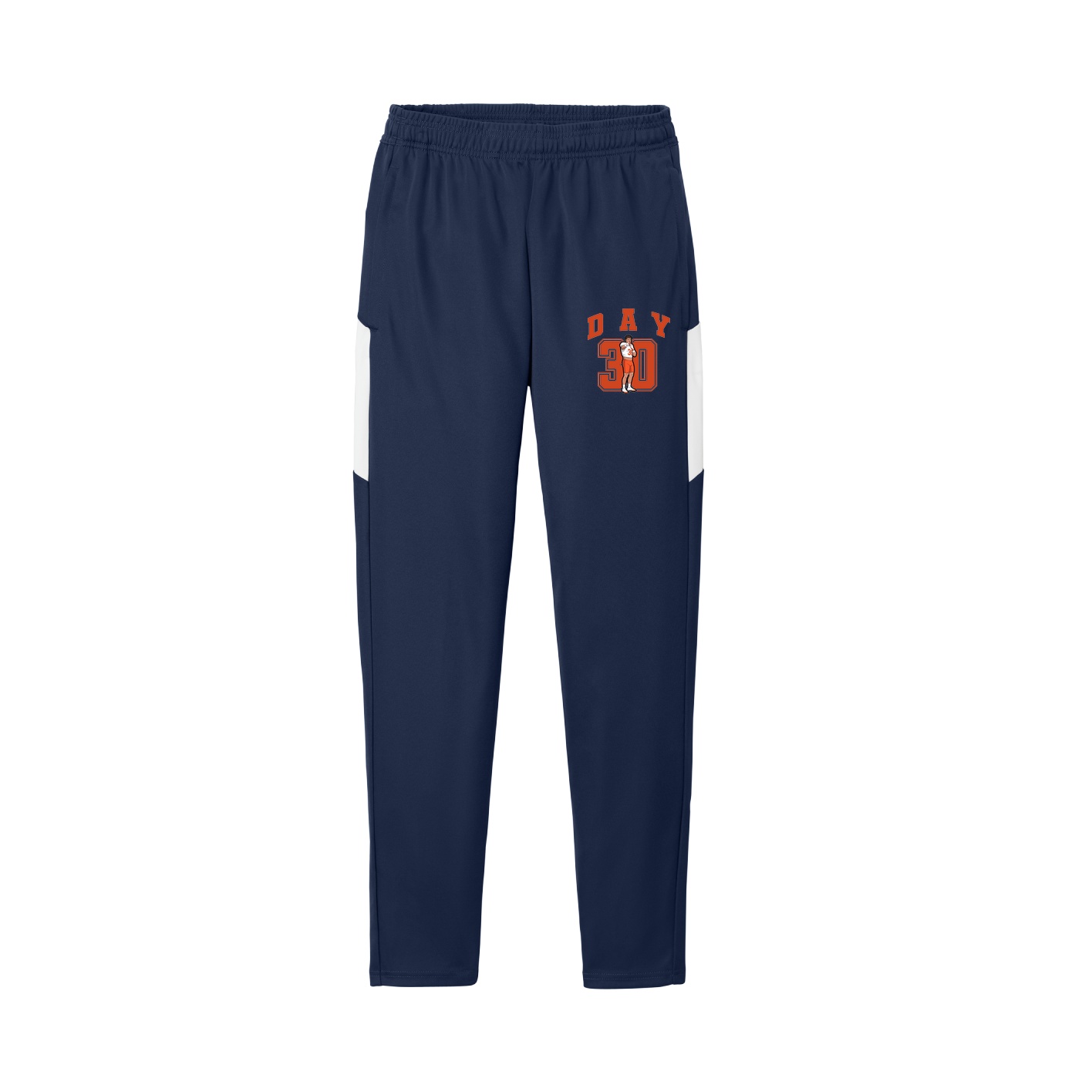 Team Travel Pant — Number in Navy/White