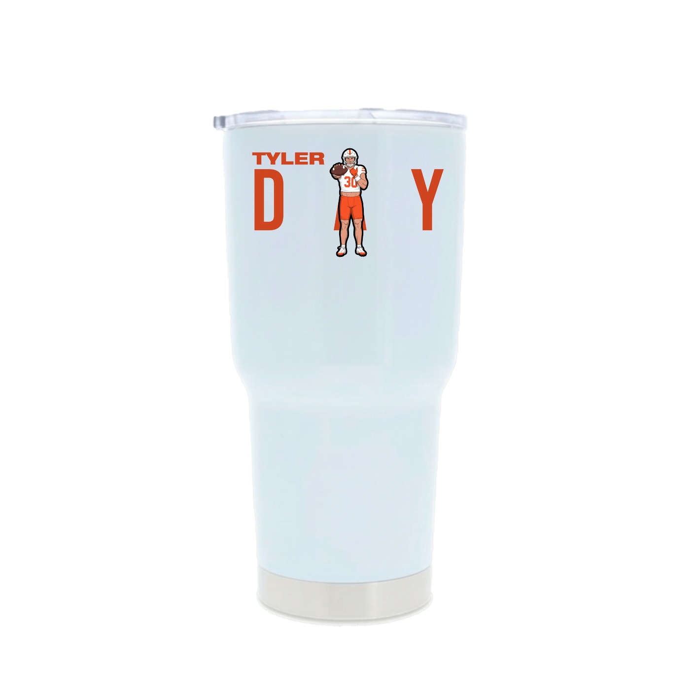 30oz Stainless Steel Tumbler — Player Name in White