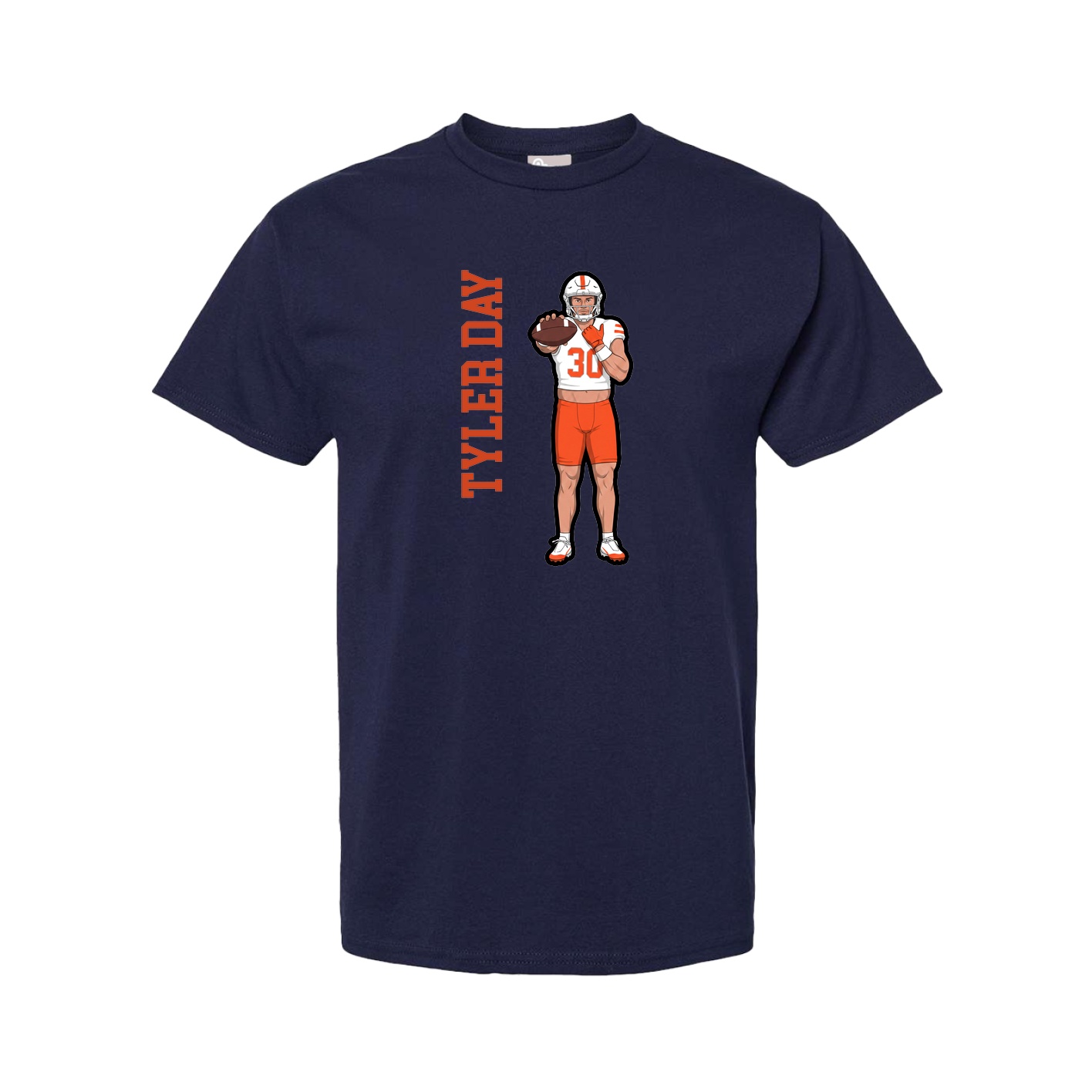Youth Tee — Name Vertical in Navy