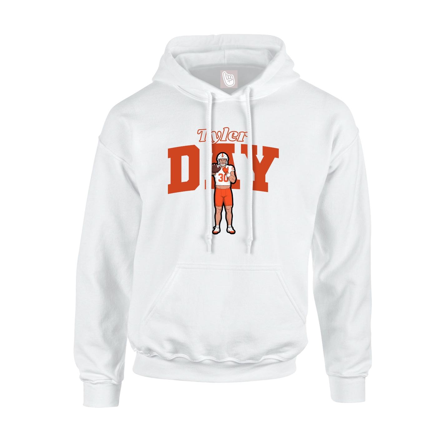 Hoodie — Name Arch in White