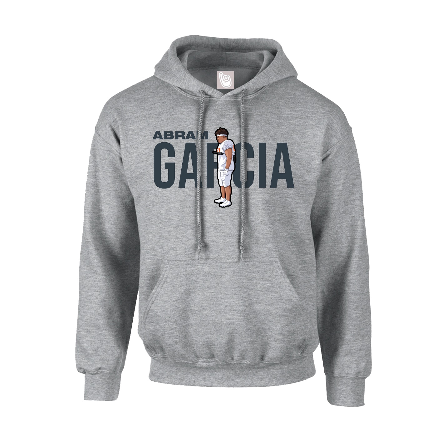 Youth Hoodie — Player Name in Grey