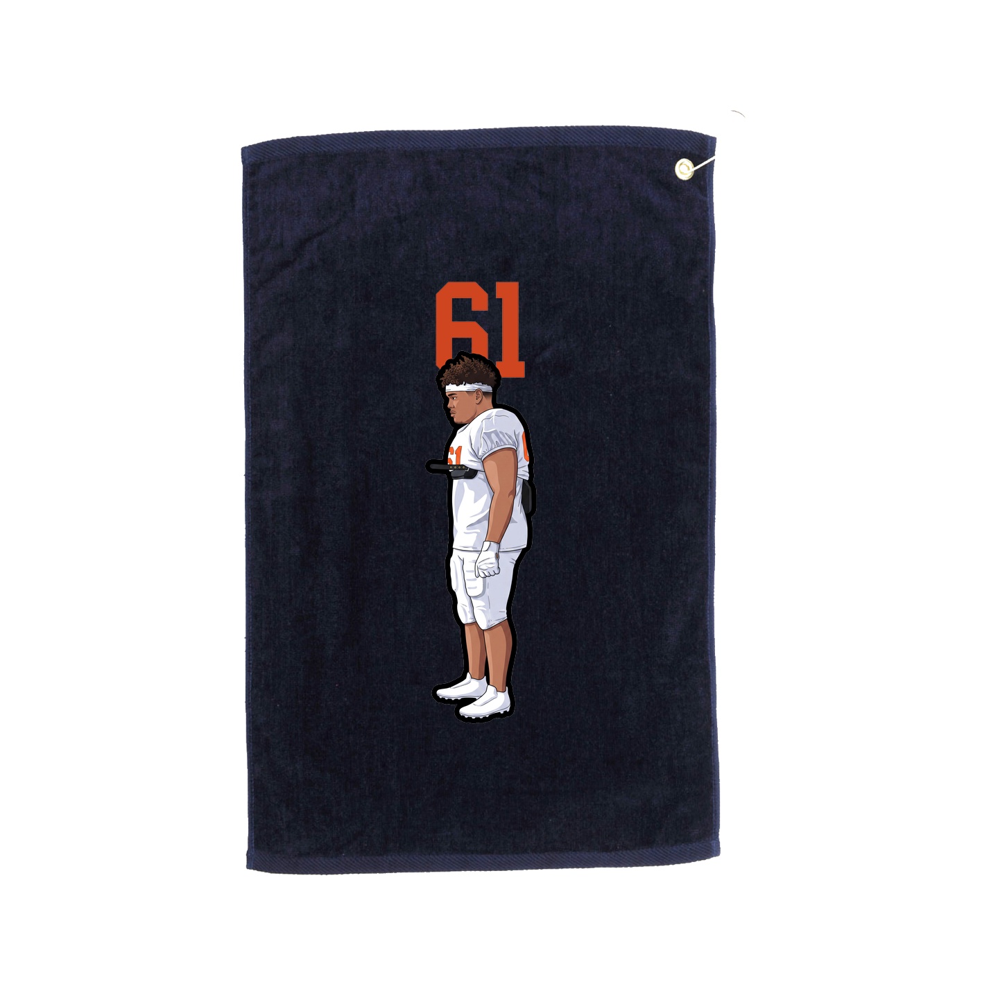 Golf Towel — Number Top in Navy