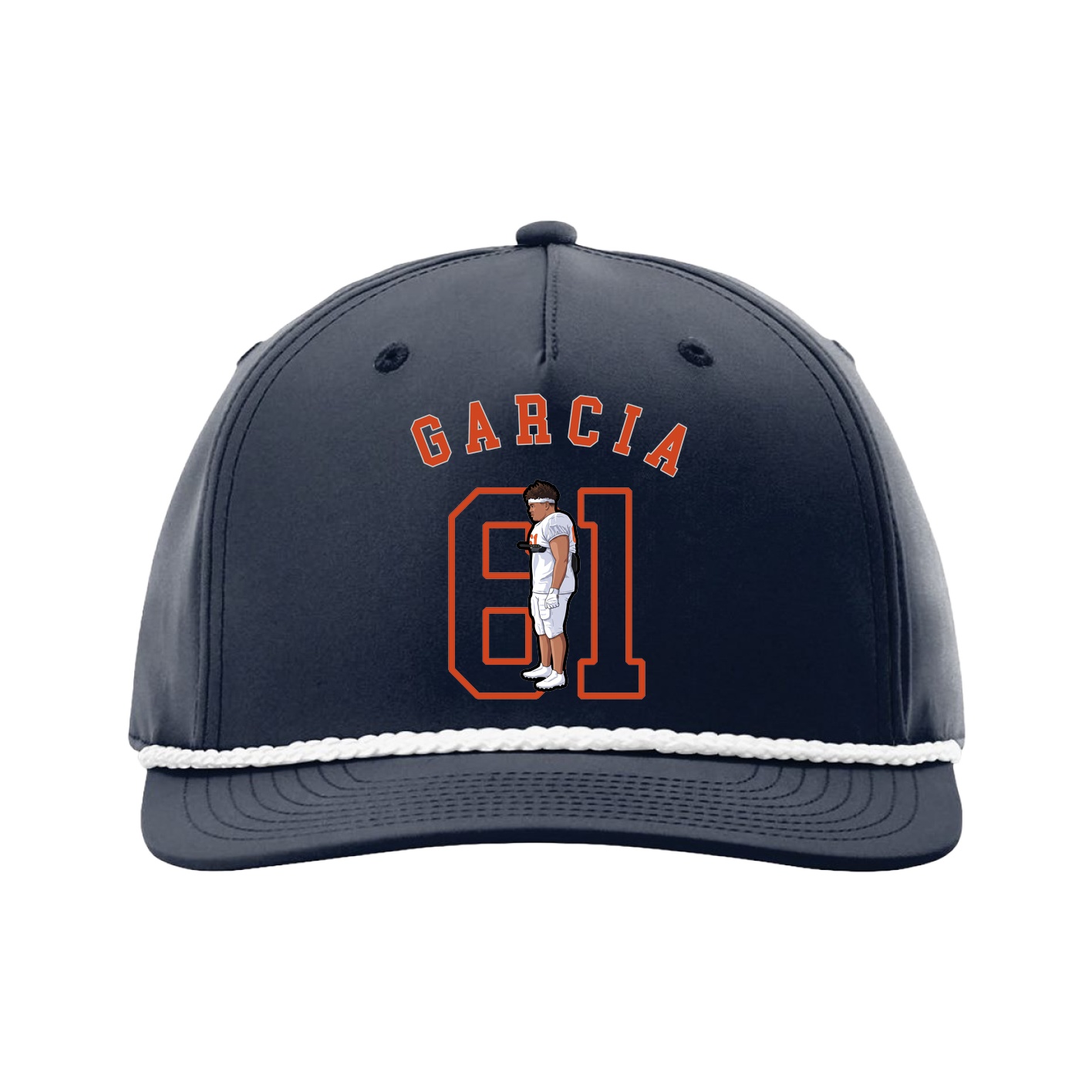 Five-Panel Classic Rope Cap — Shirsey Arch in Navy