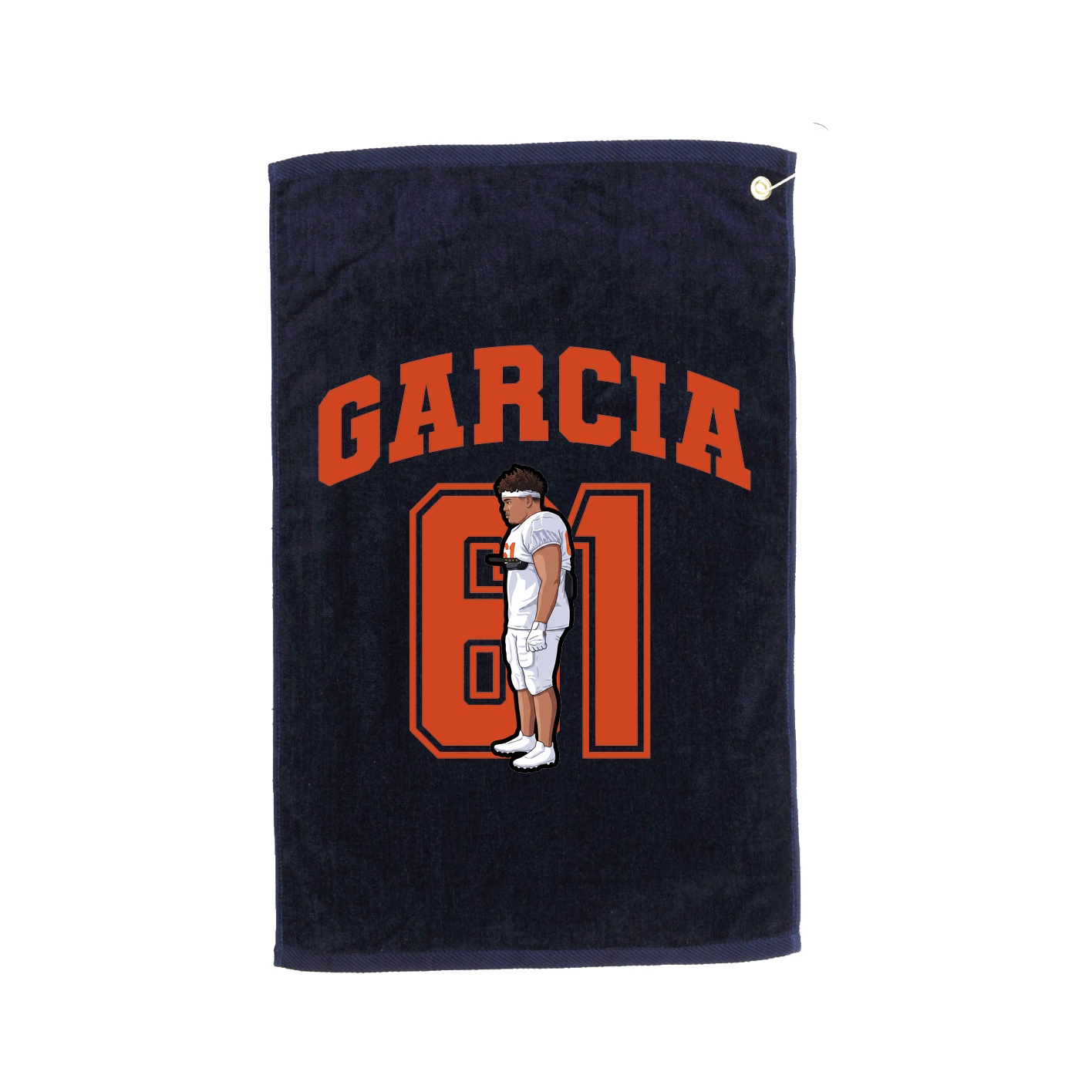 Golf Towel — Number in Navy