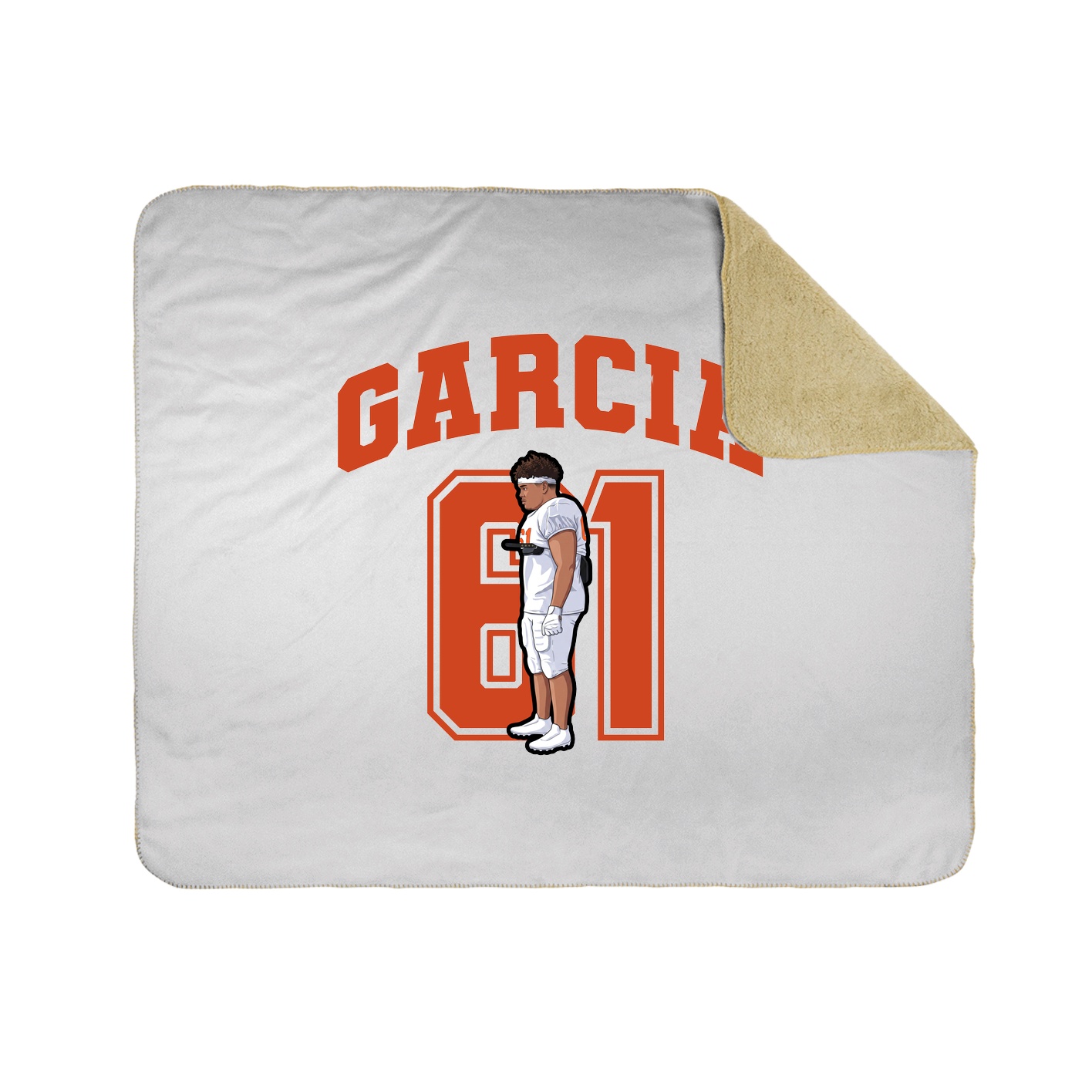 Throw Blanket — Number in White