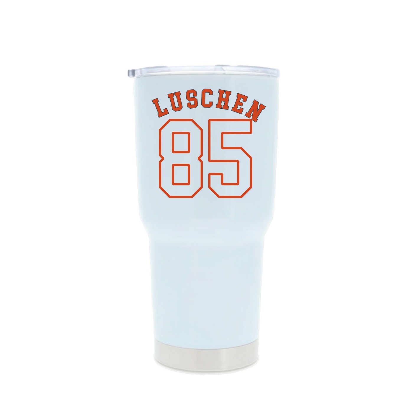 30oz Stainless Steel Tumbler — Shirsey Arch in White