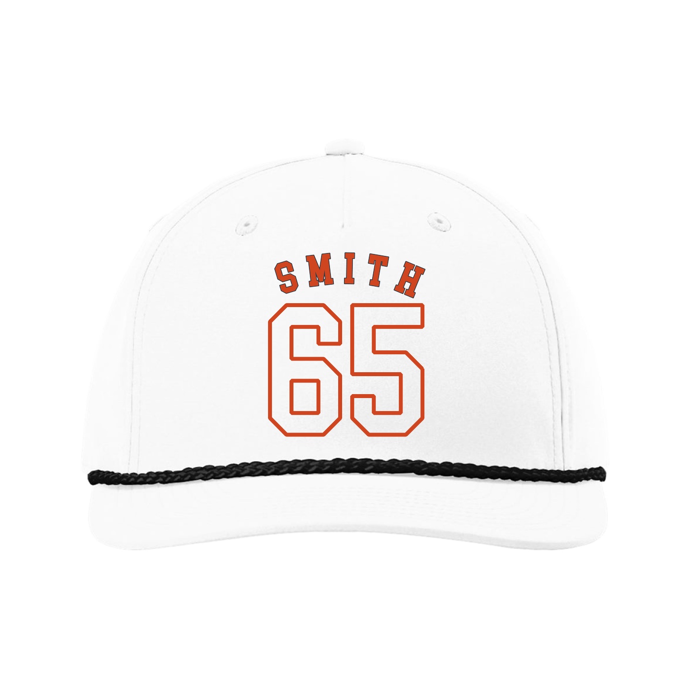 Five-Panel Classic Rope Cap — Shirsey Arch in White