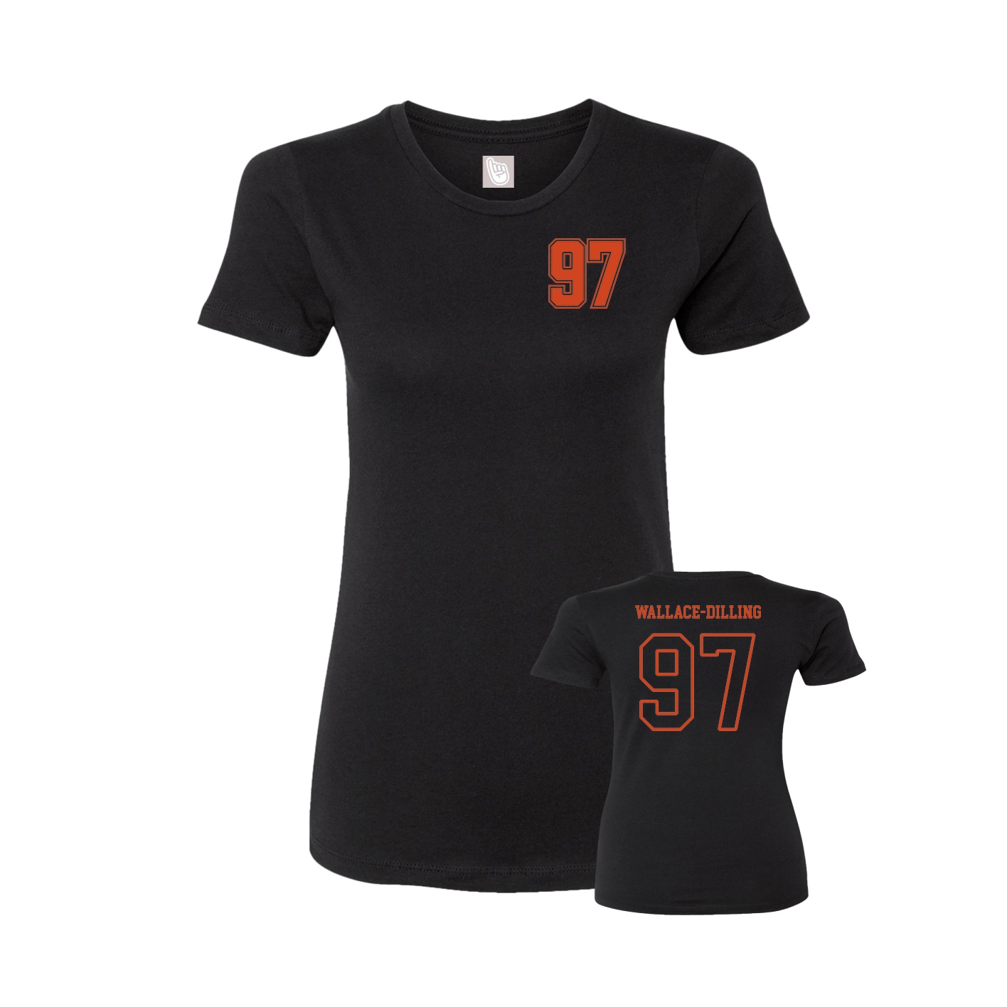 Fitted Women's Tee — Chest Back in Black