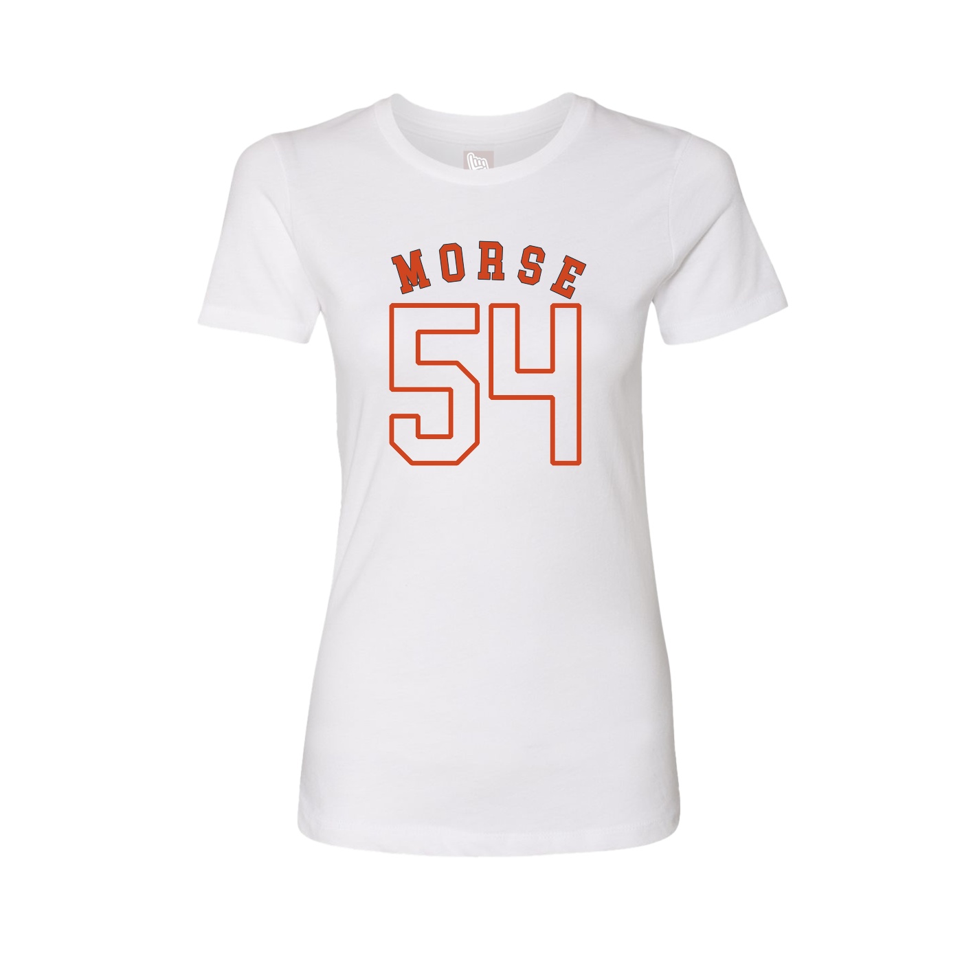 Fitted Women's Tee — Shirsey Arch in White