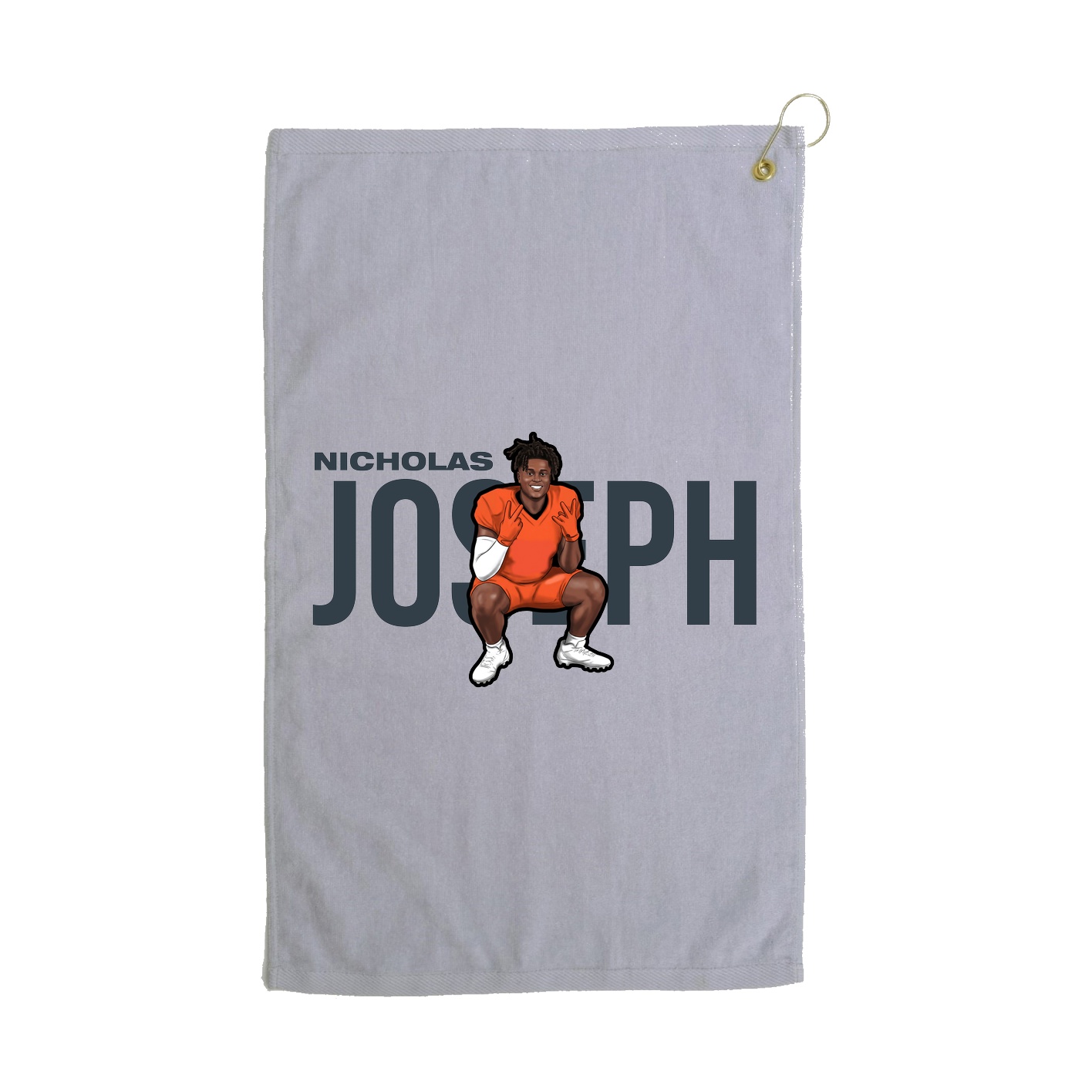 Golf Towel — Player Name in Grey
