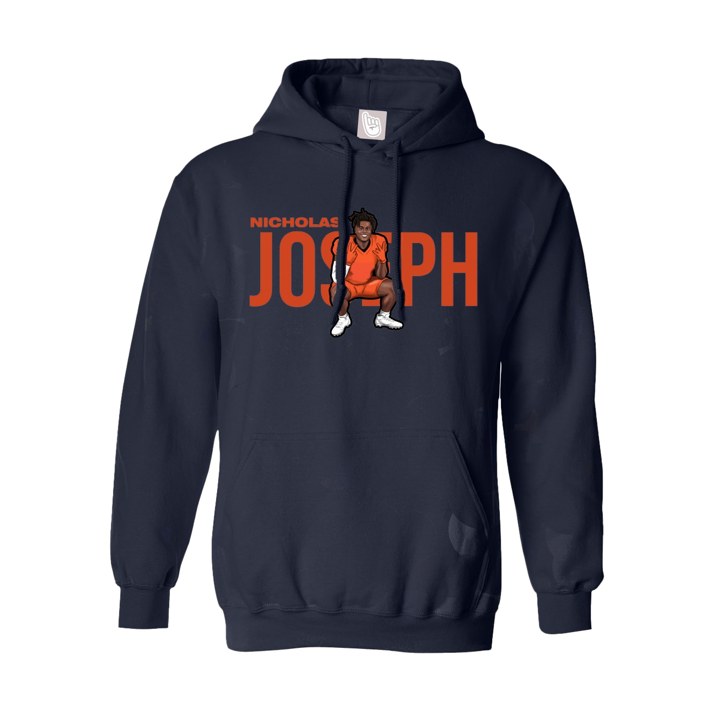 Youth Hoodie — Player Name in Navy
