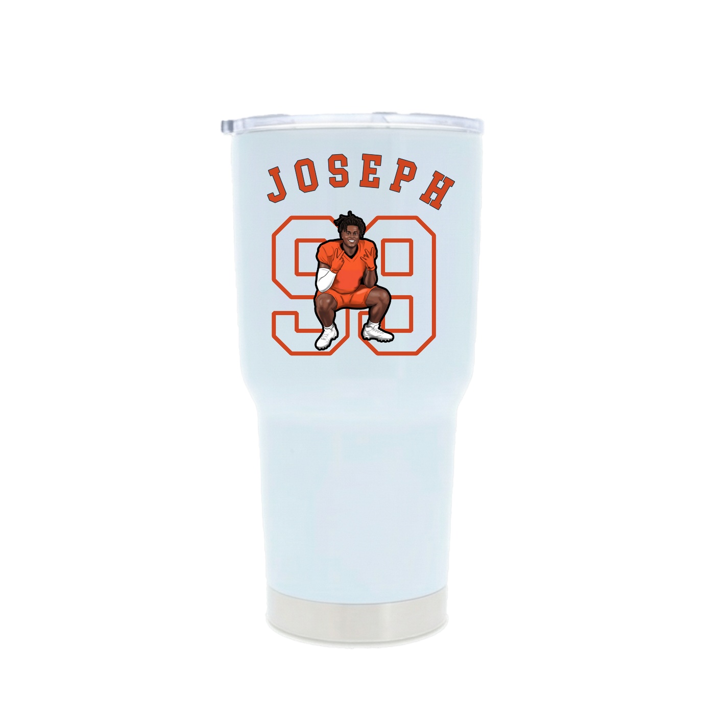 30oz Stainless Steel Tumbler — Shirsey Arch in White