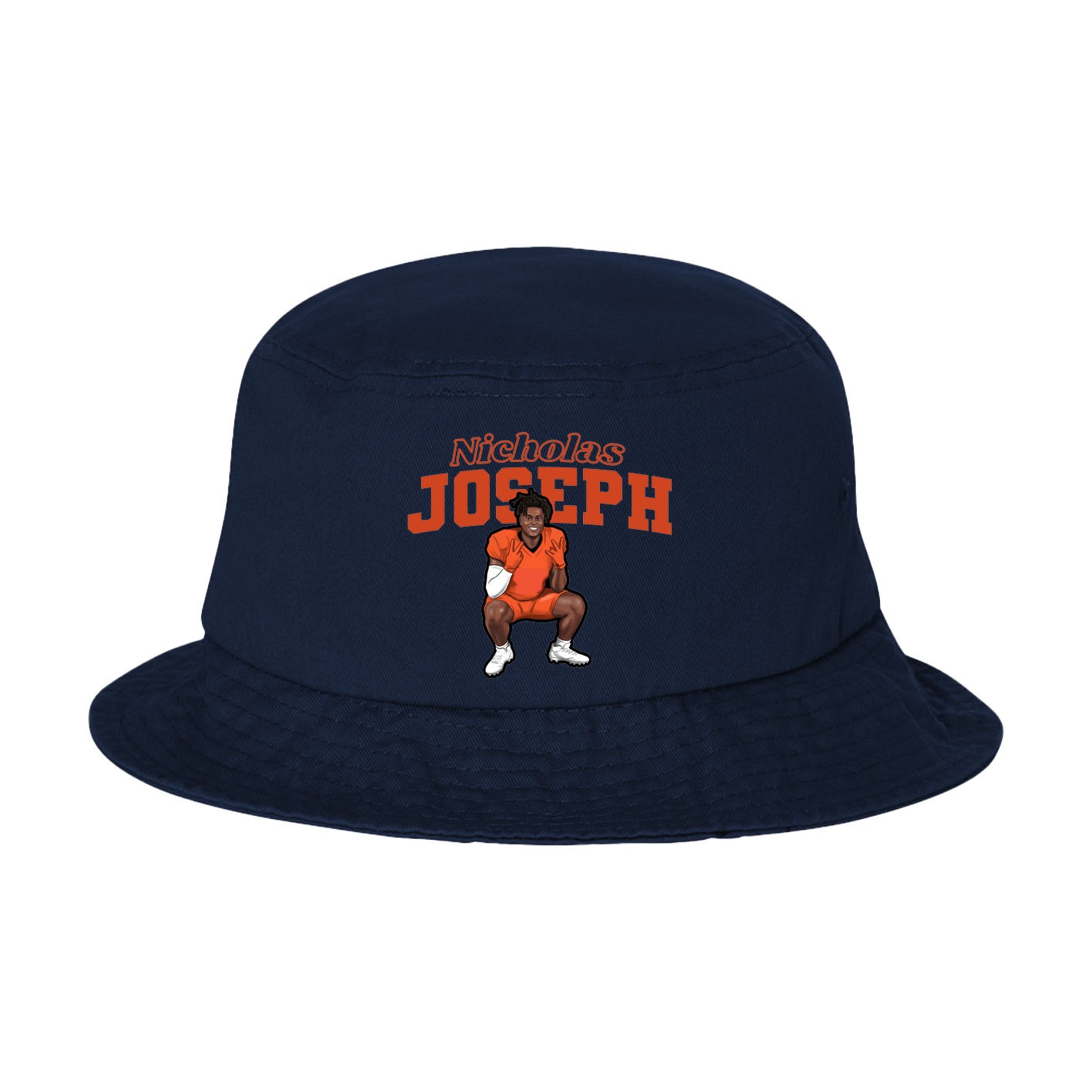Bucket Cap — Name Arch in Navy