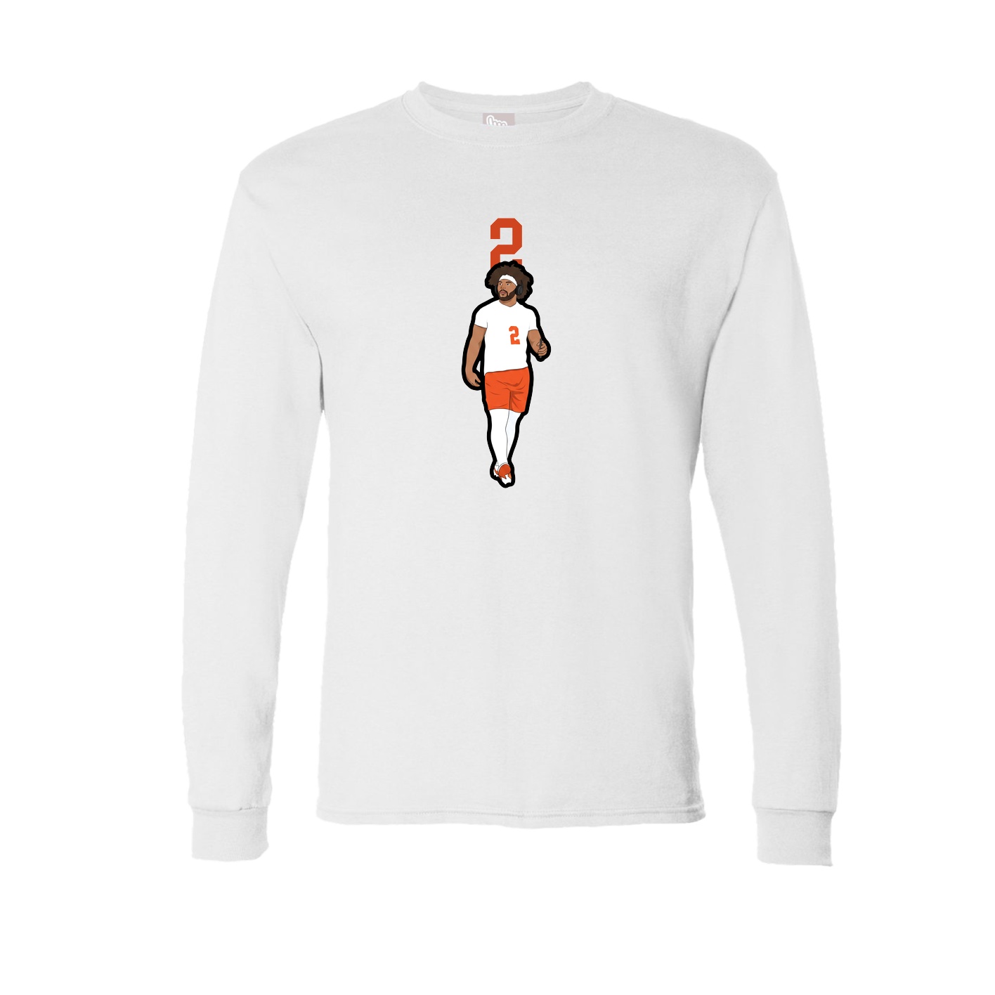 Long Sleeve Tee — Number Top in White