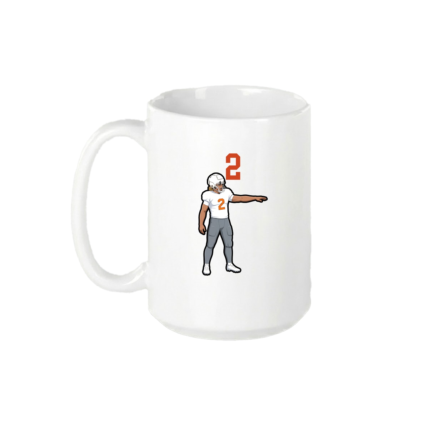 15oz Coffee Mug — Number Top in White