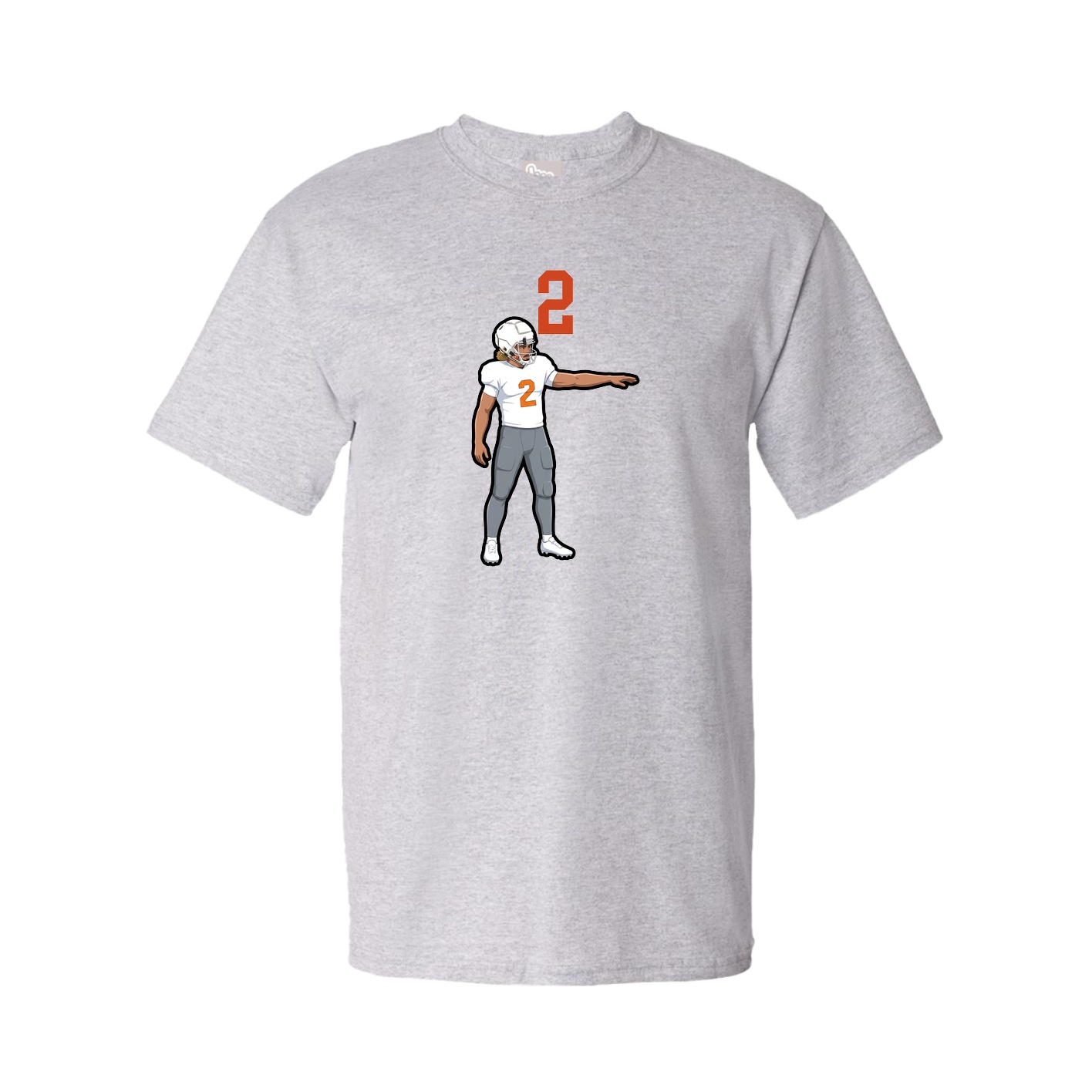 Youth Tee — Number Top in Grey