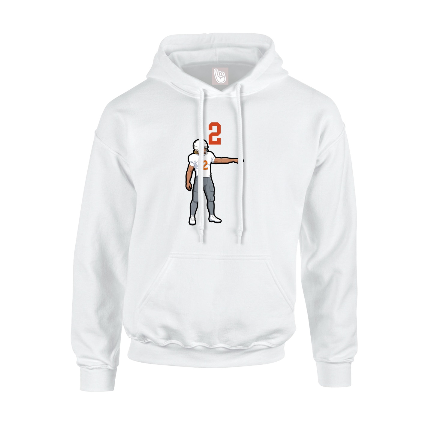 Hoodie — Number Top in White