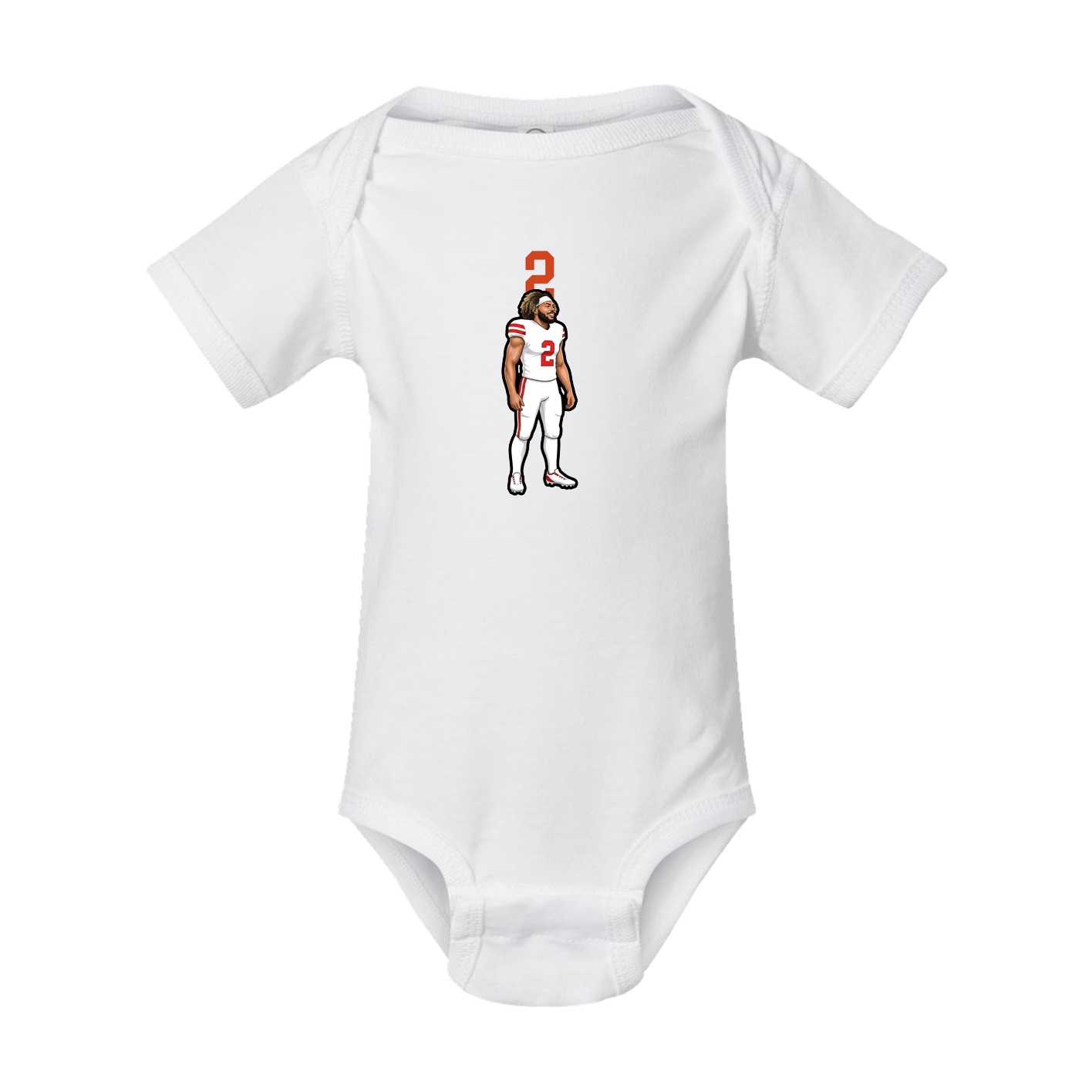 Baby Onesie — Number Top in White