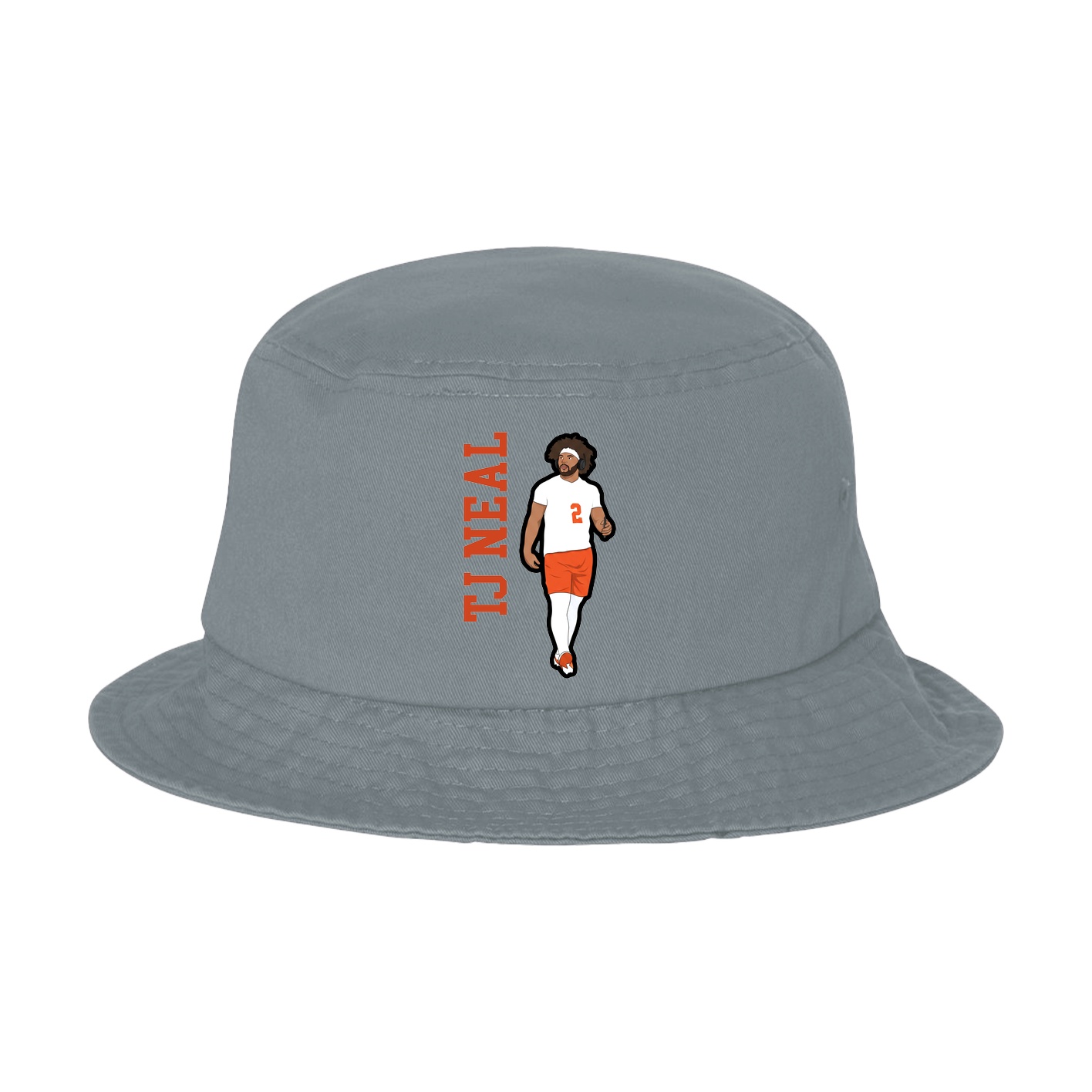 Bucket Cap — Name Vertical in Grey