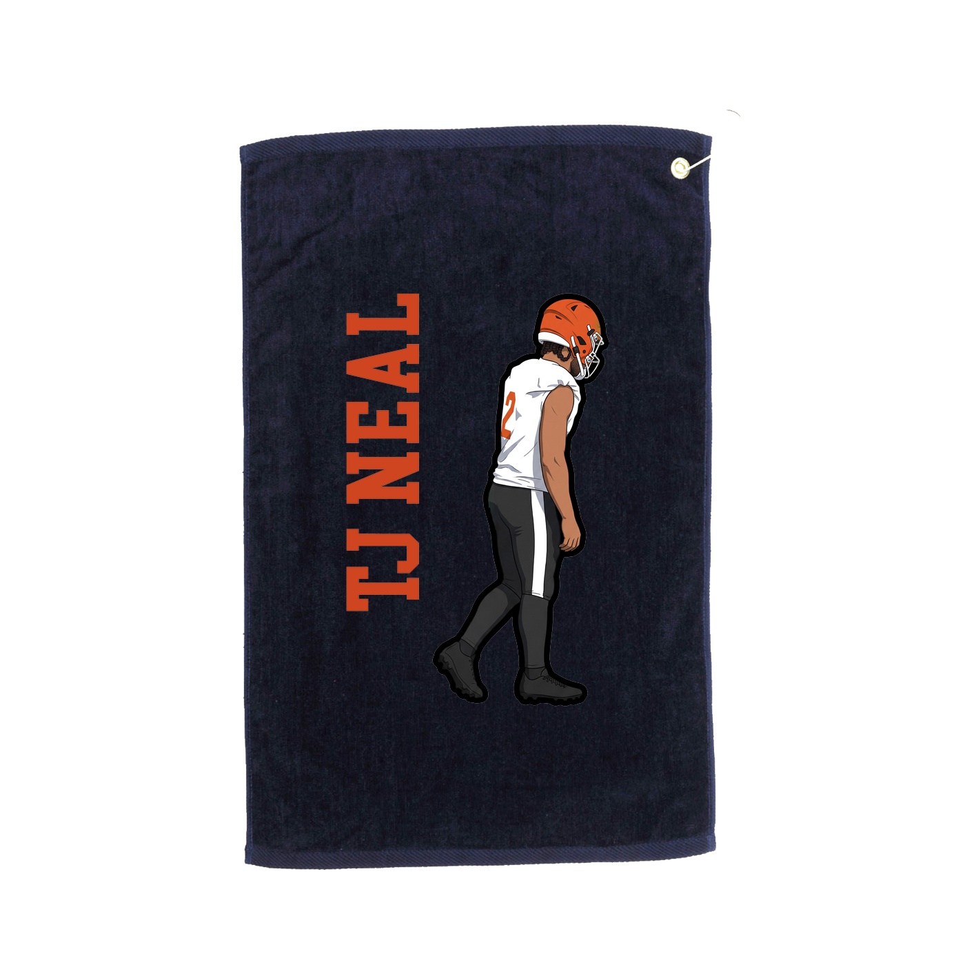 Golf Towel — Name Vertical in Navy